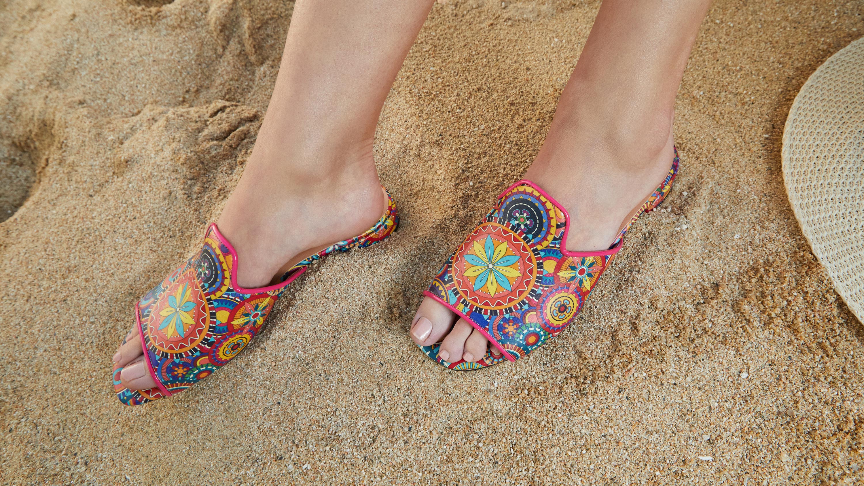 Women's Leather Flat Sandals