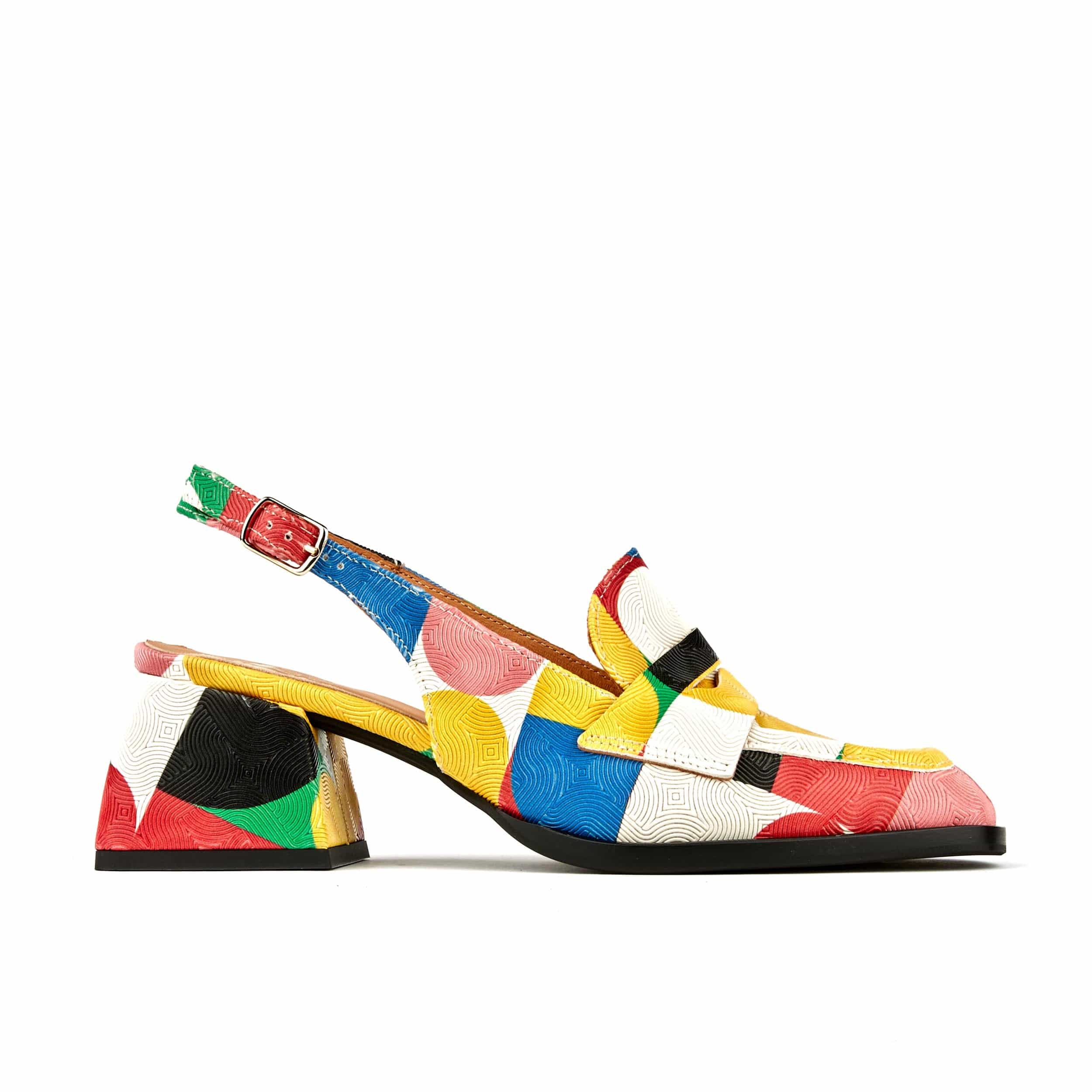 Diana - Groovy - Women's block heel slingback leather pump