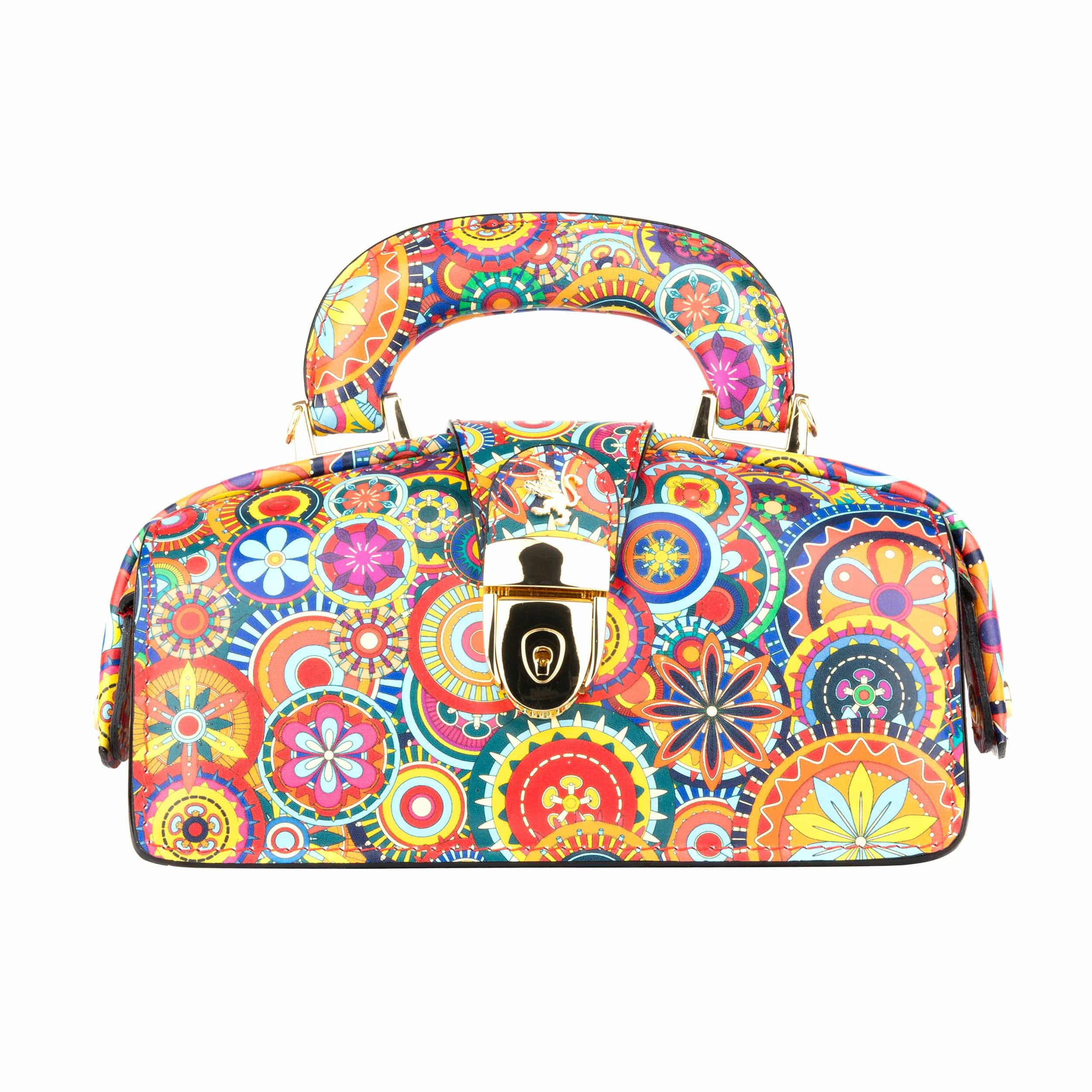 Gazelle Mini - Signature Print - Women's mini bowling bag with handle and strap