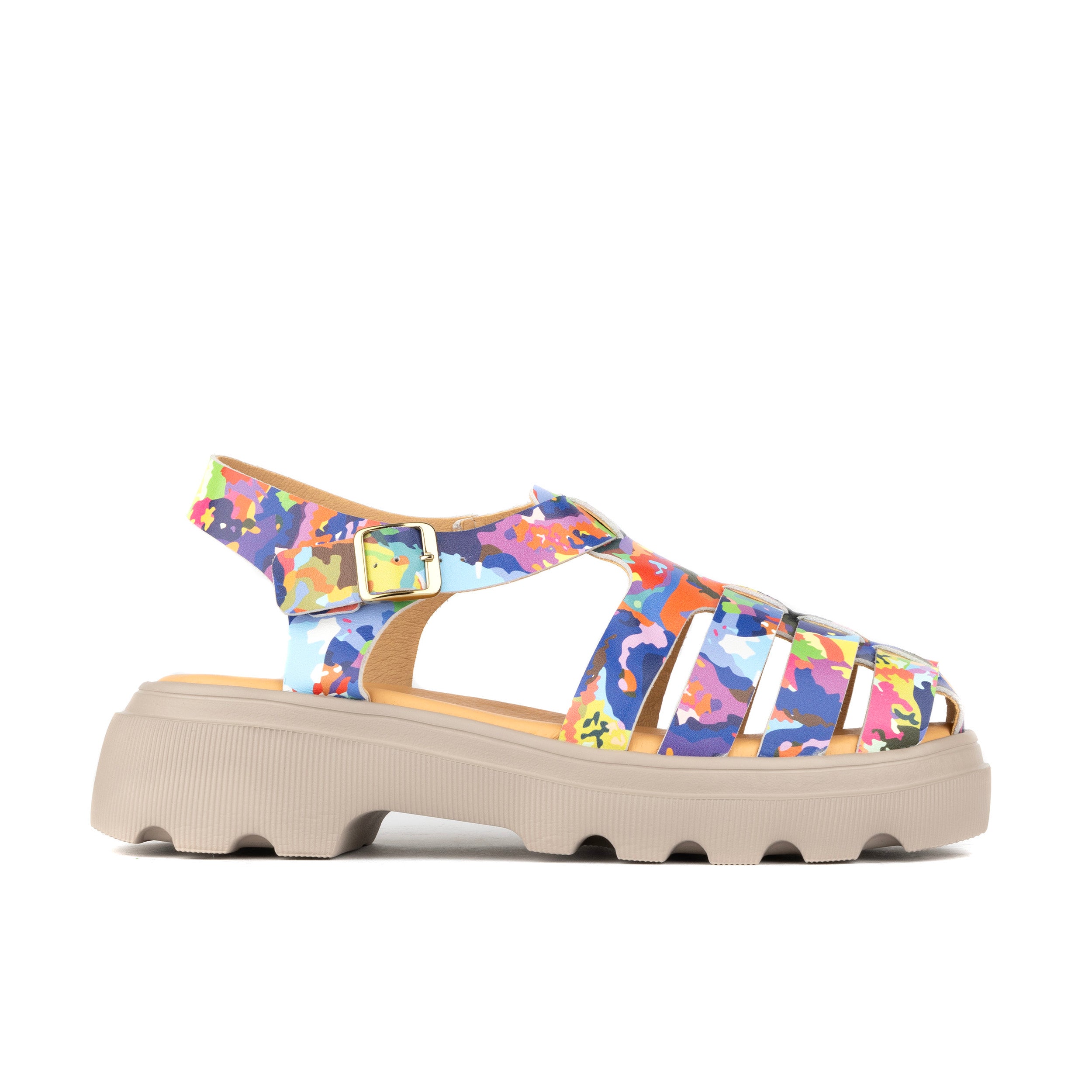 Skipper - Summer Multi - Platform Leather Fisherman Sandal