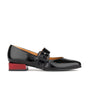 Bliss - Black - Women's block heel square toe patent leather Mary-Jane