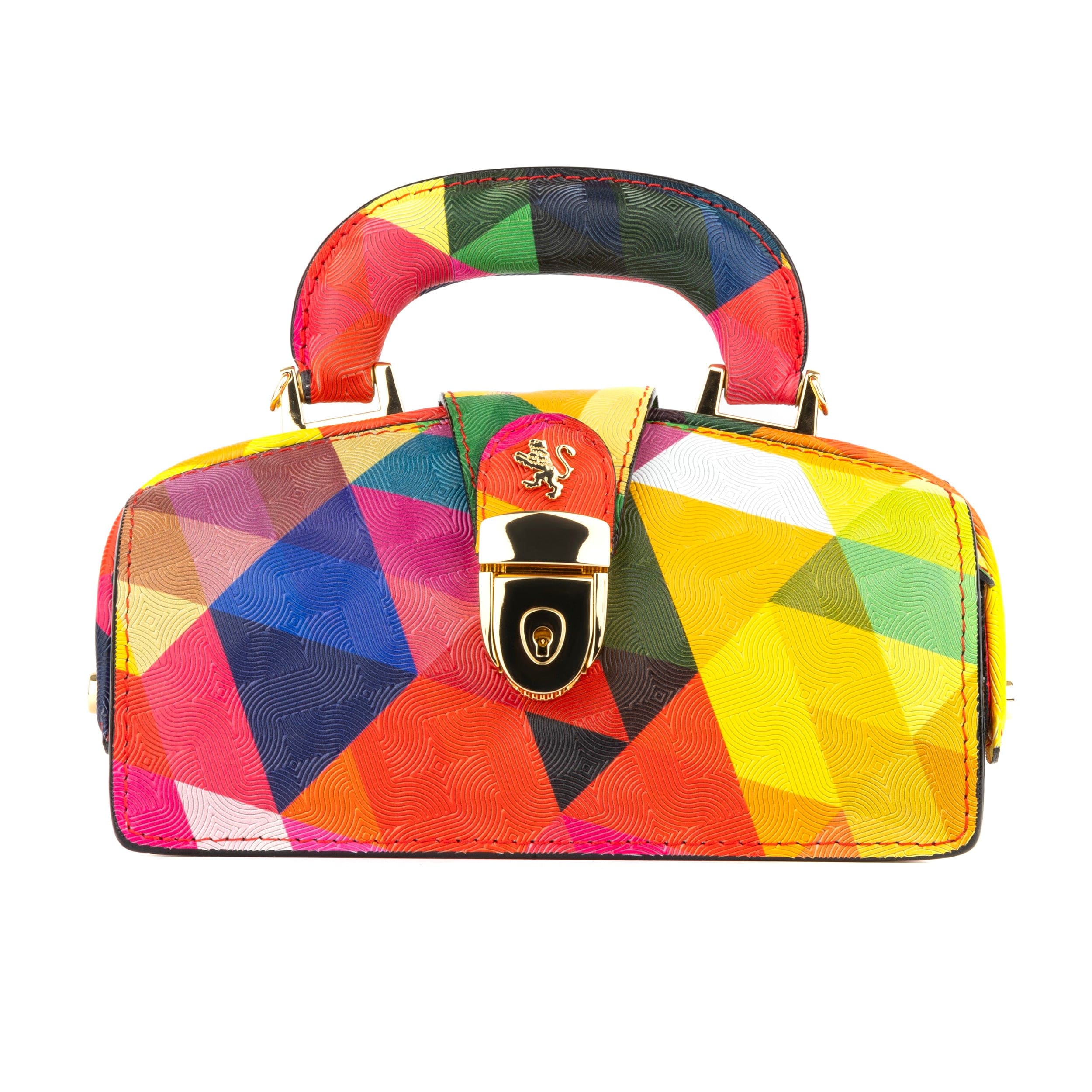 Gazelle Mini - Retro - Mini structured bag in colourful genuine leather and key