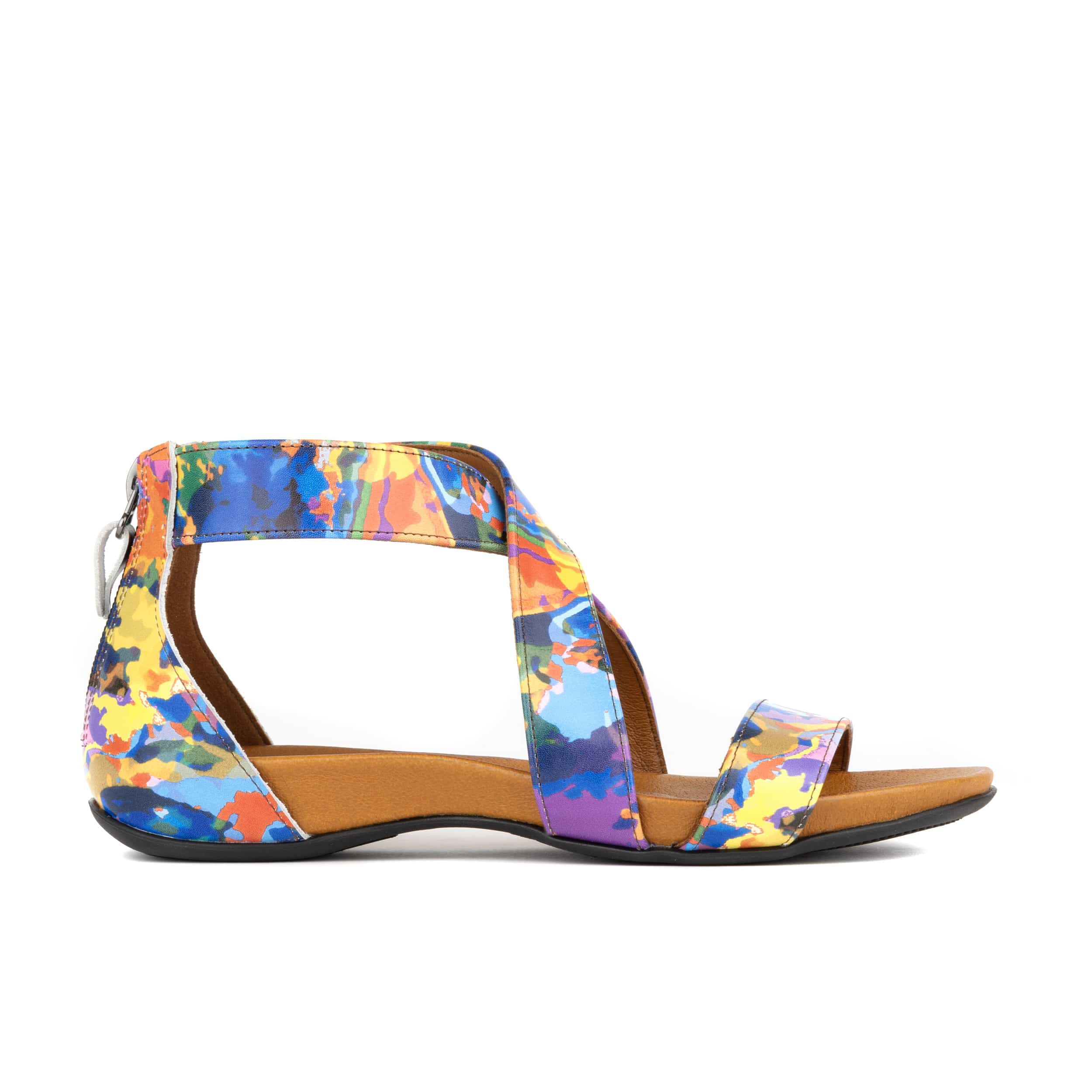 Isabella - Summer Colours - Women's cross strap sandal with covered heel
