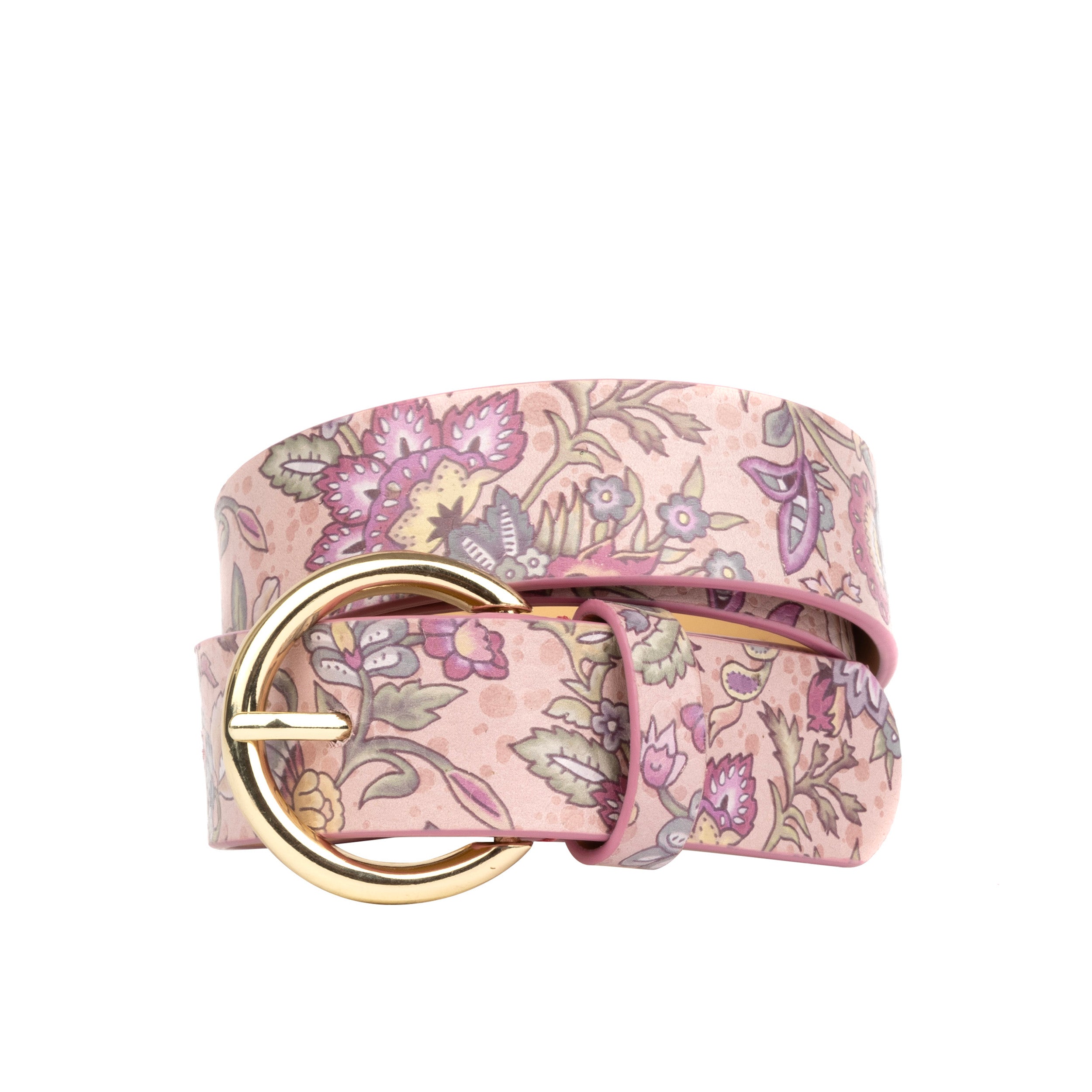 Emma - Pink Paisley - Women's Italian leather belt