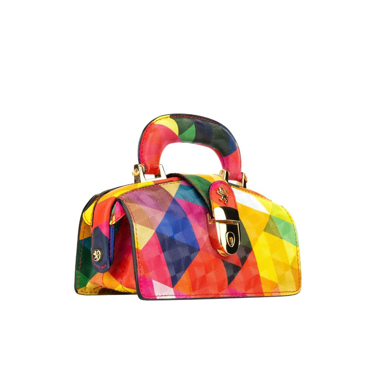 Gazelle Mini - Retro - Mini structured bag in colourful genuine leather and key