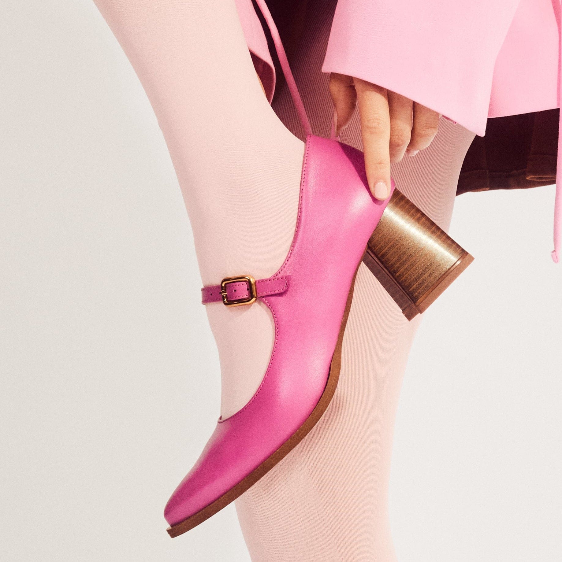 Hyde - Pink - Women's Leather Mary Jane Pump