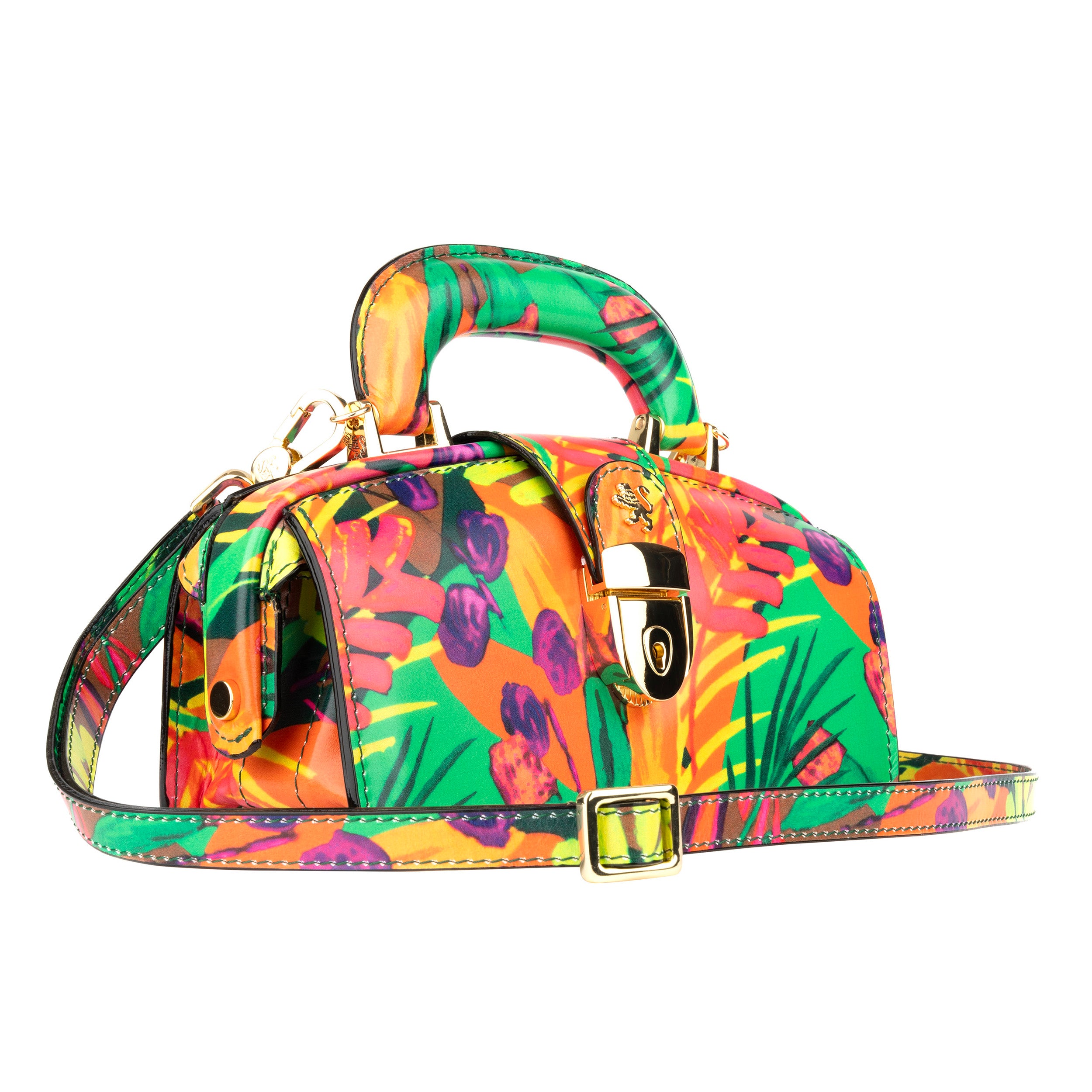 Gazelle Mini - Tropical - Women's mini bowling bag with handle and strap