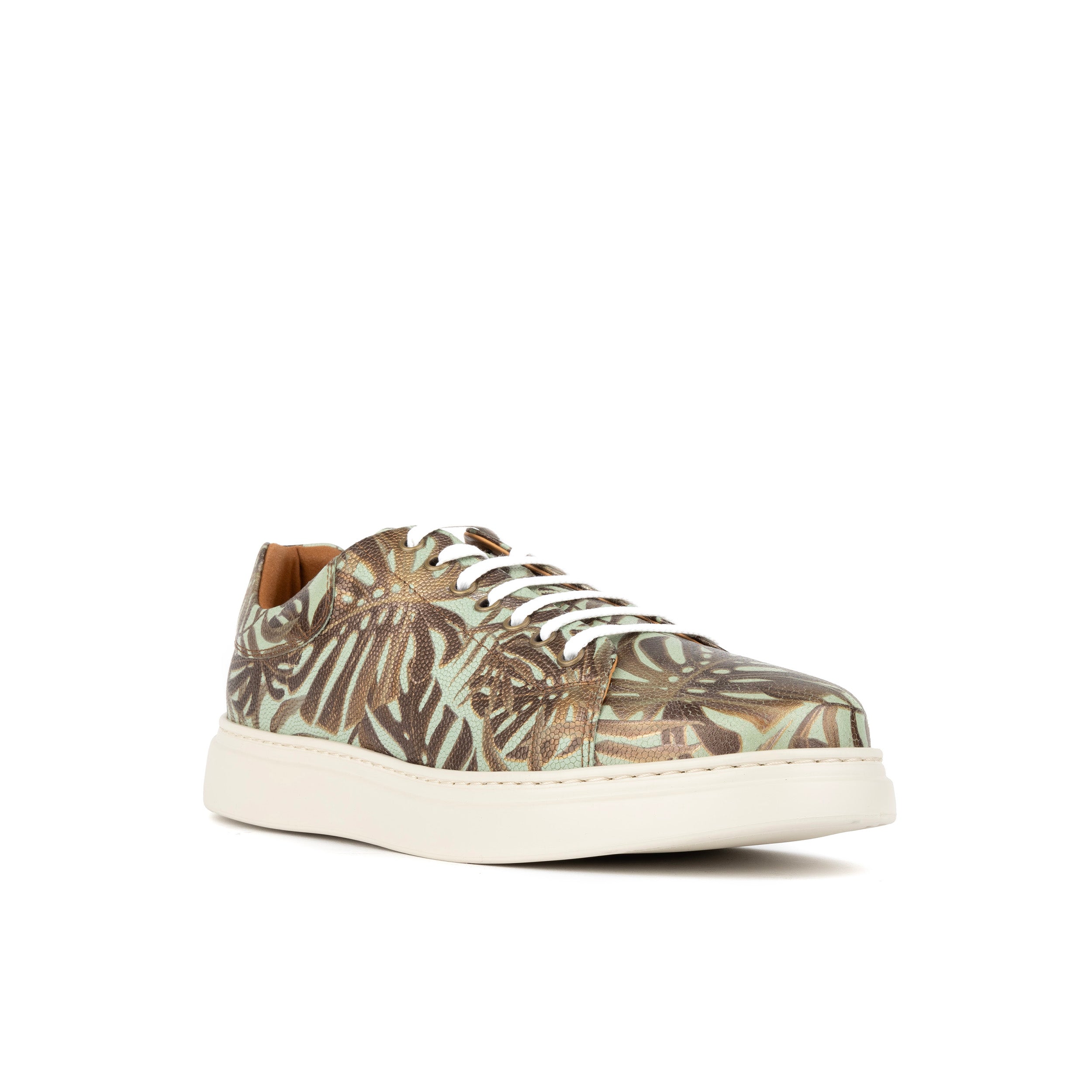Sun City - Mint & Jungle - Men's Leather Trainer
