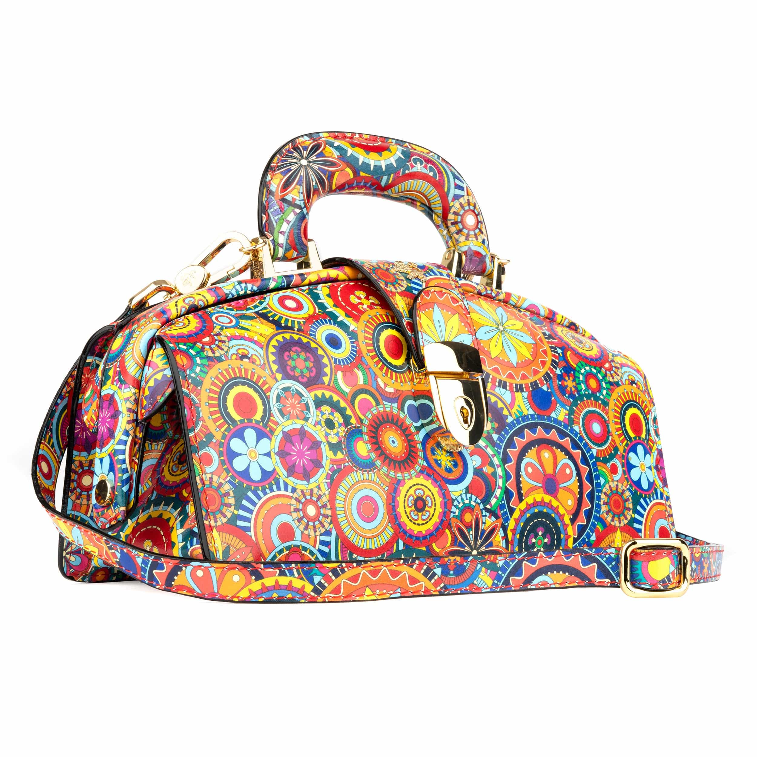 Gazelle - Signature Print - Women's bowling bag with handle and strap