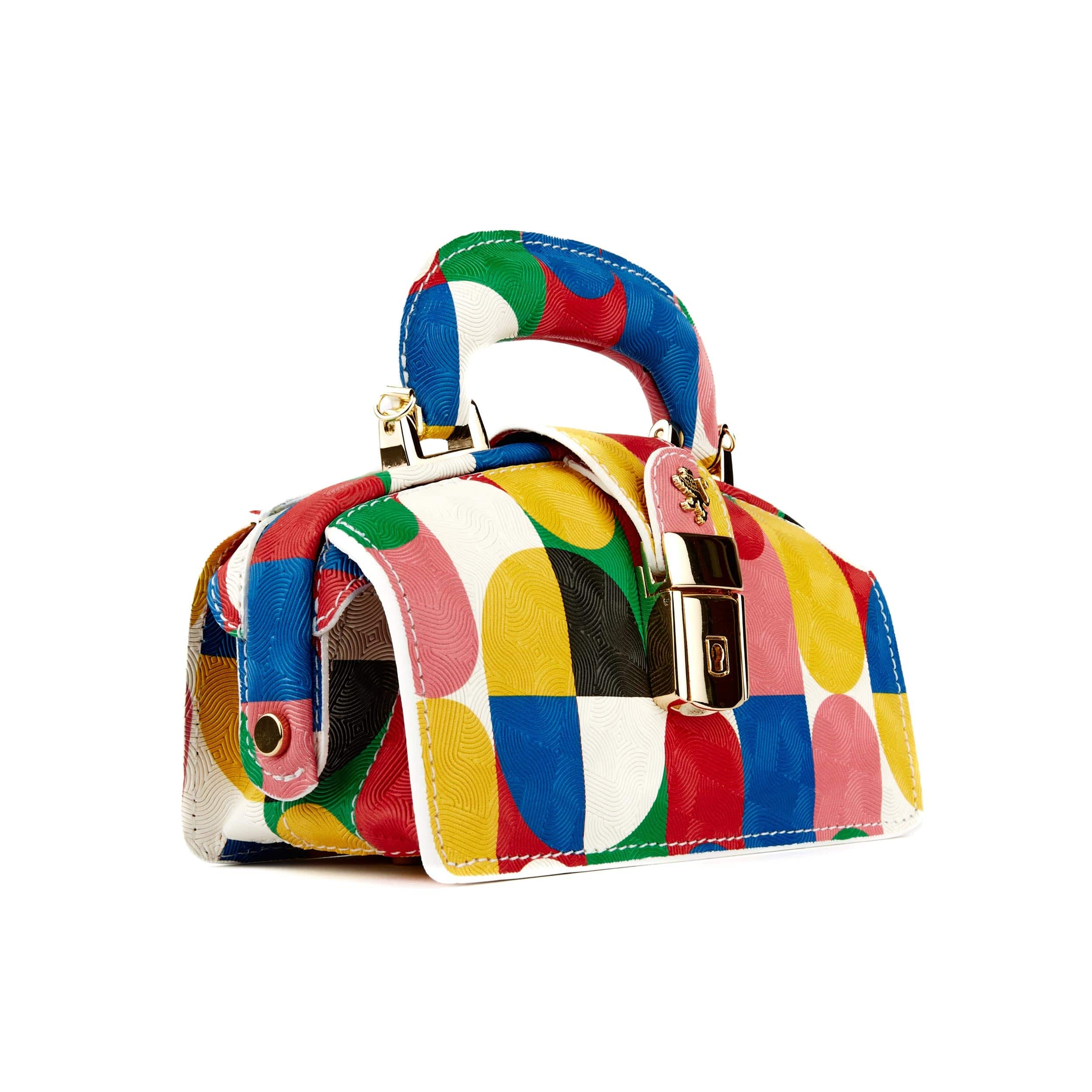 Gazelle Mini - Groovy - Mini leather bag in colourful genuine leather and key lock