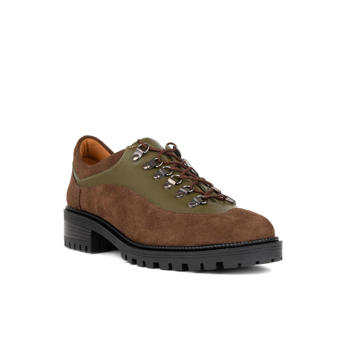 Kendal - Brown & Green - Women's Leather & Suede Hiking Shoe