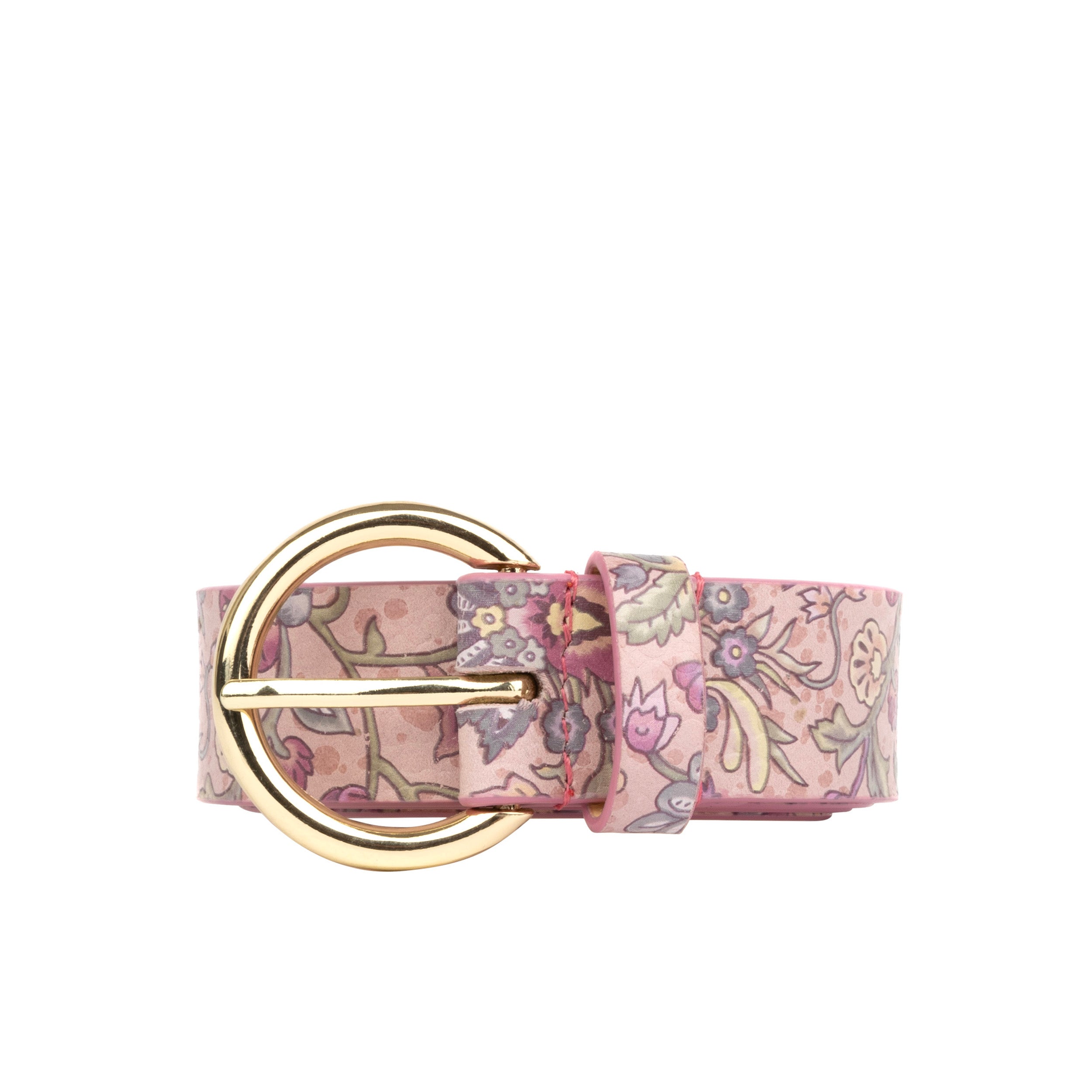 Emma - Pink Paisley - Women's Italian leather belt