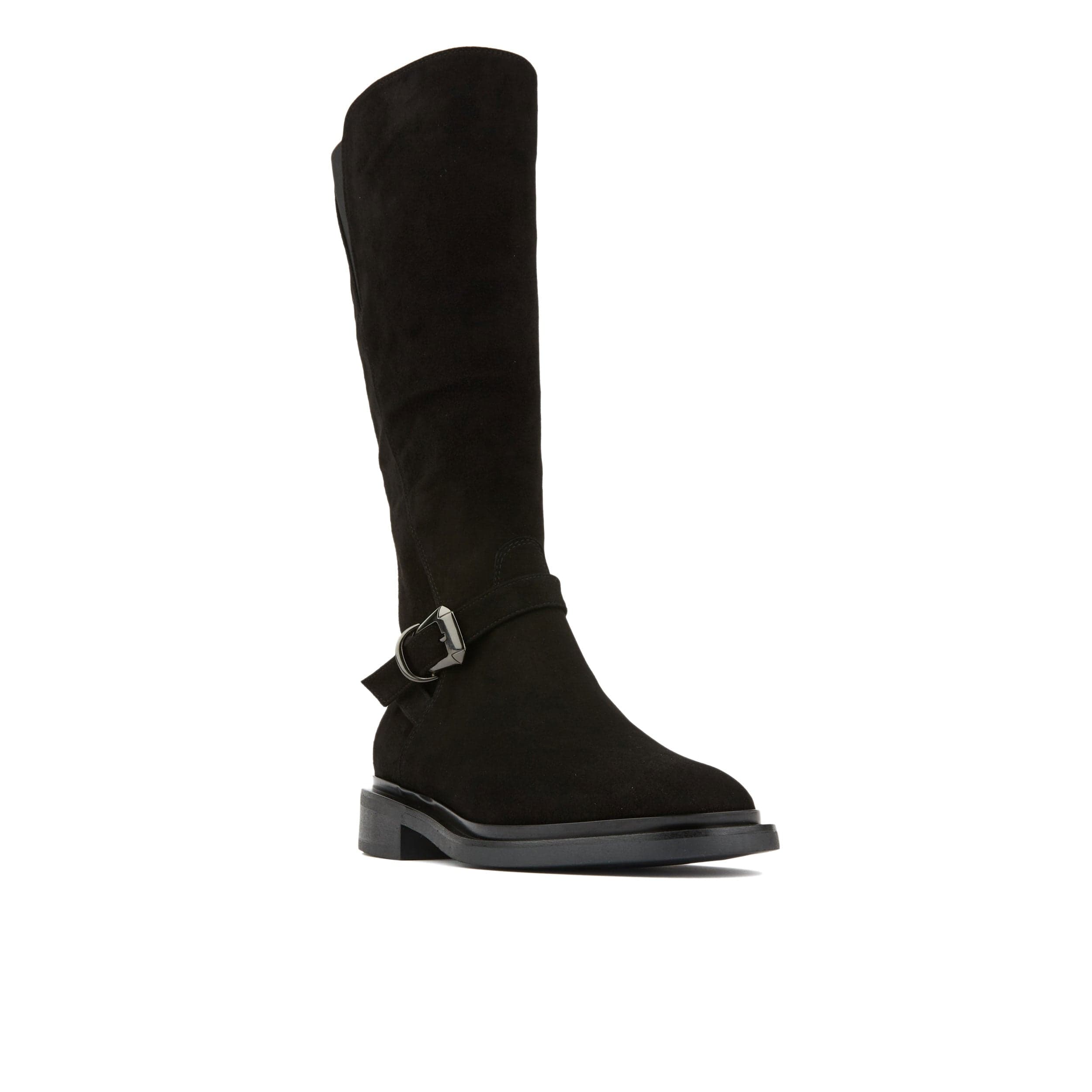 Jamie - Black - Women's leather knee high riding boots with rounded toe