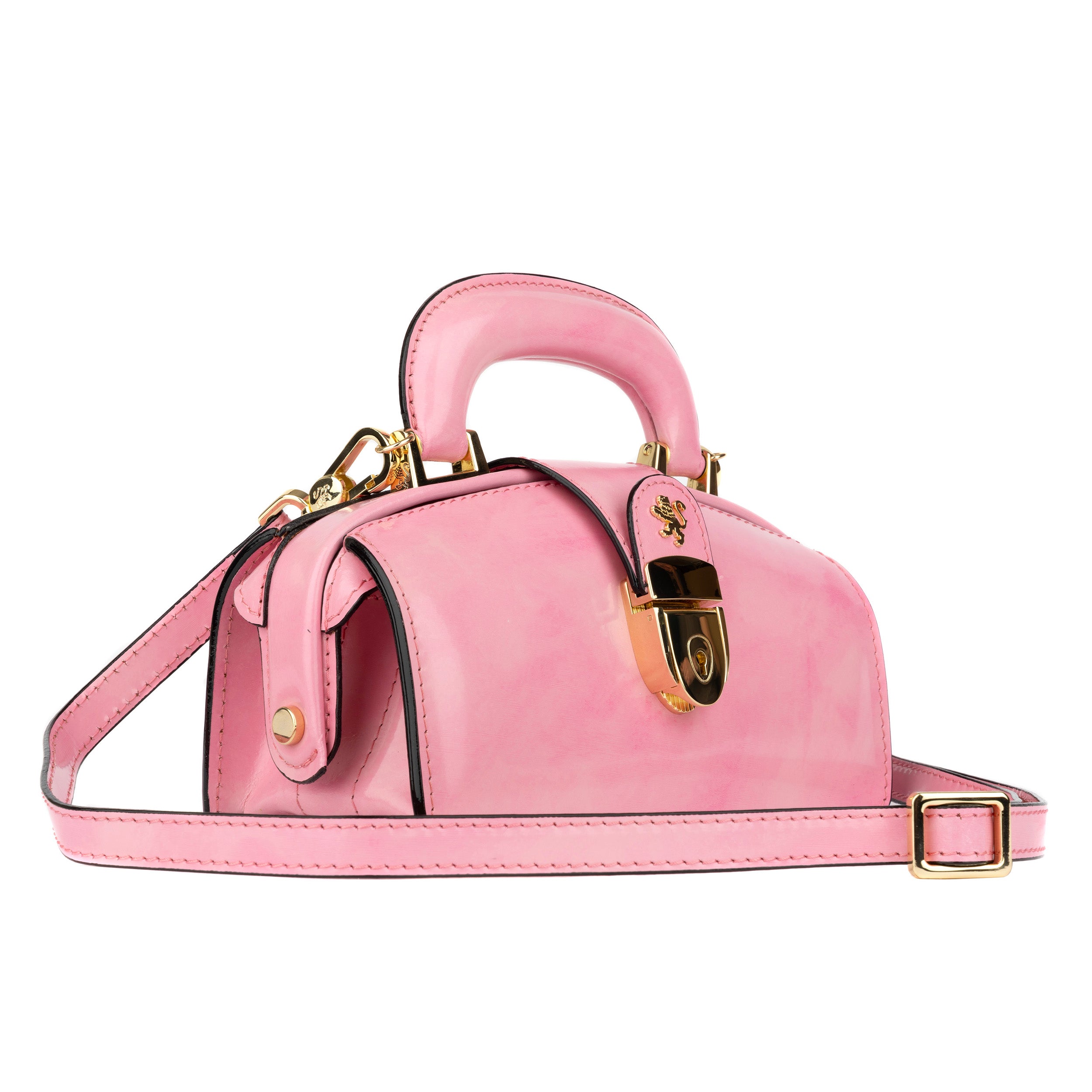 Gazelle Mini - Light Pink - Women’s mini patent leather top handle & crossbody bag