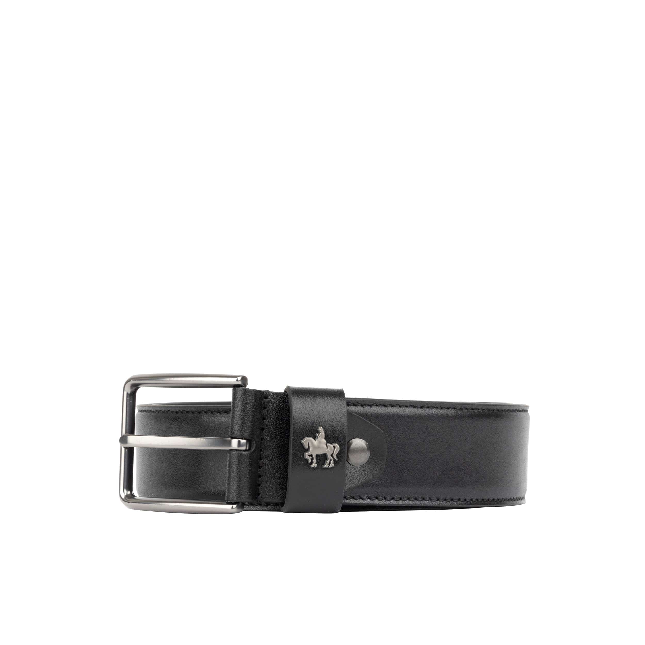 Alec - Black Navy - Men'classic belt in navy and black genuine leather combo