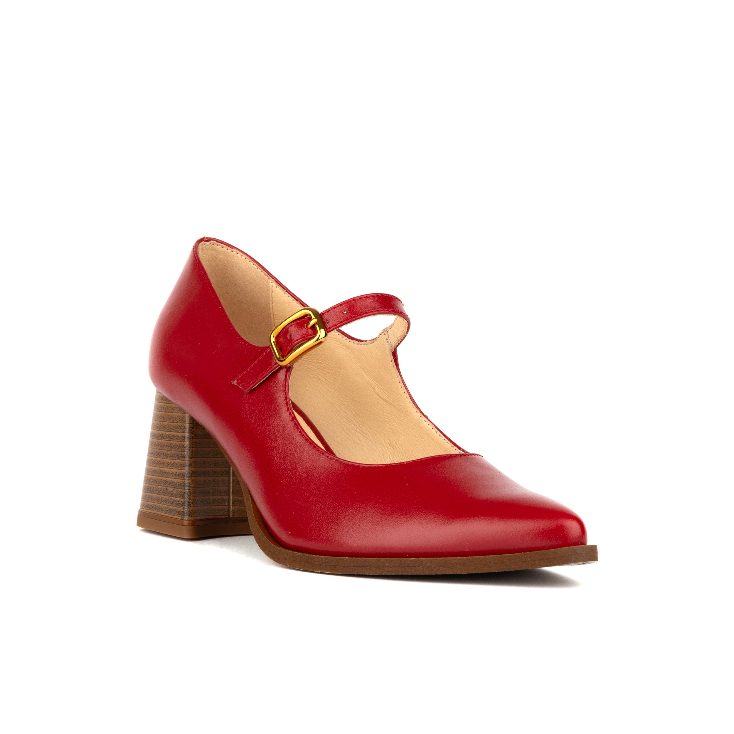 Hyde - Red - Women's Leather Mary Jane Pump