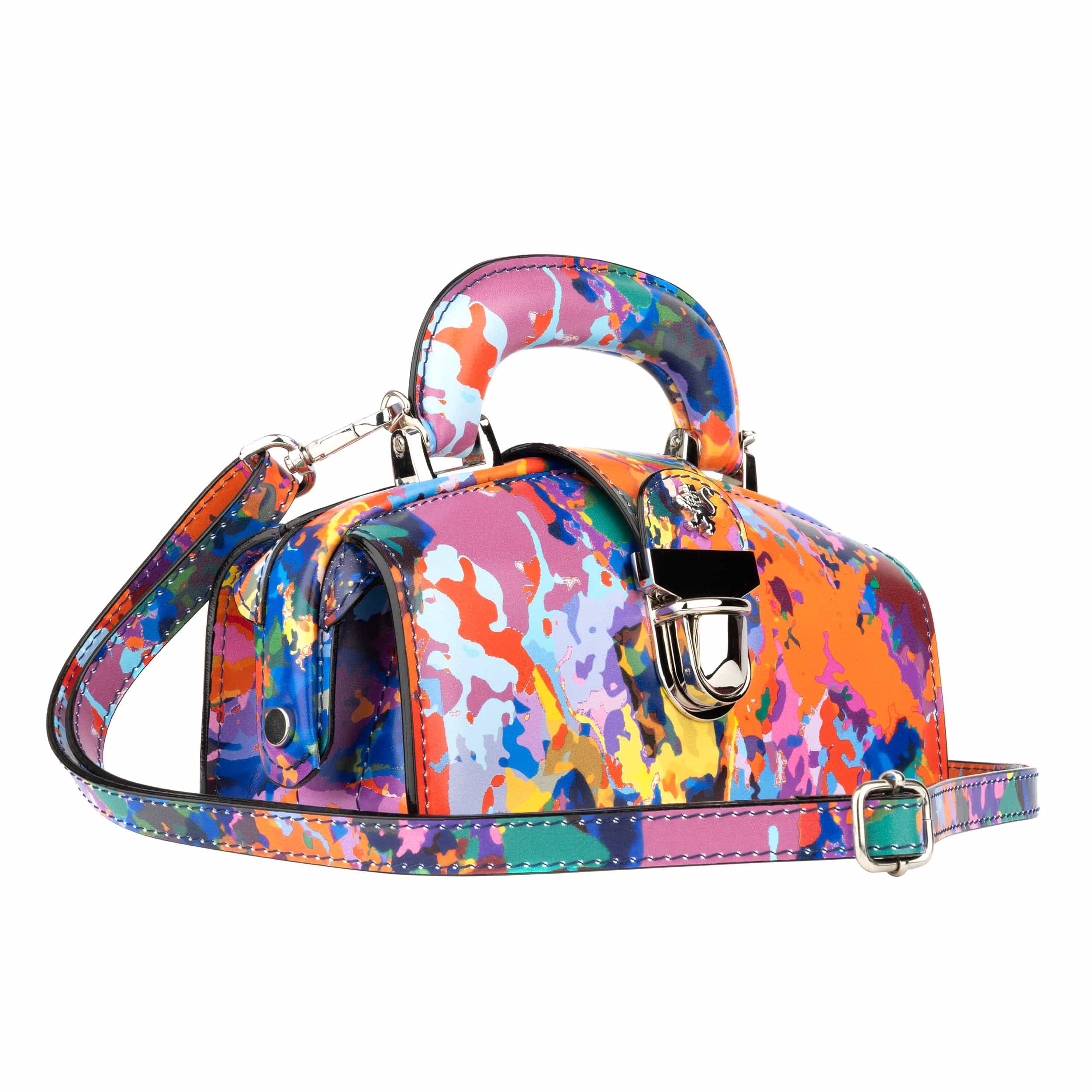 Gazelle Mini - Summer Colours - Mini structured bag in colourful genuine leather and key
