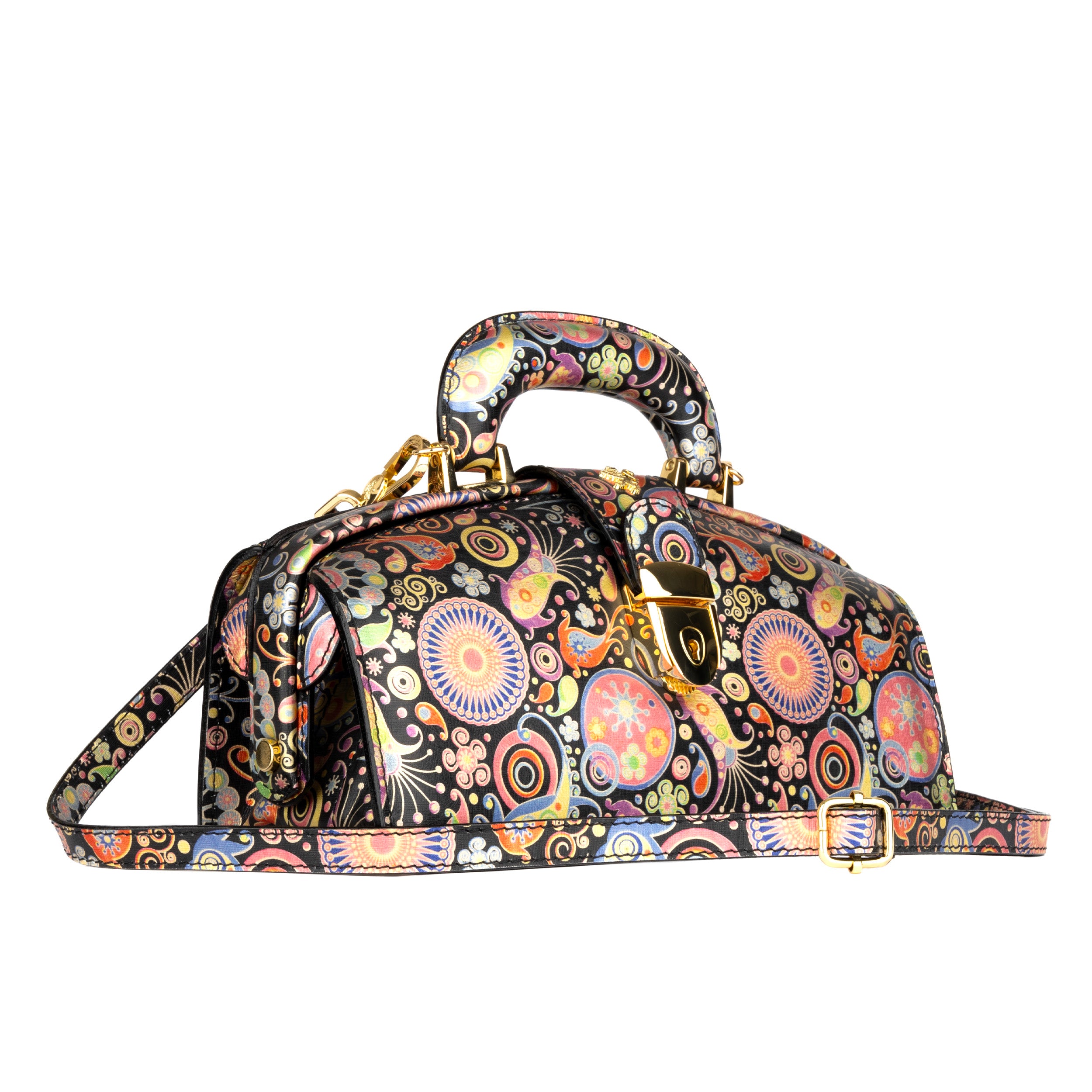 Gazelle - Navy & Pink - Women’s leather top handle & crossbody bag