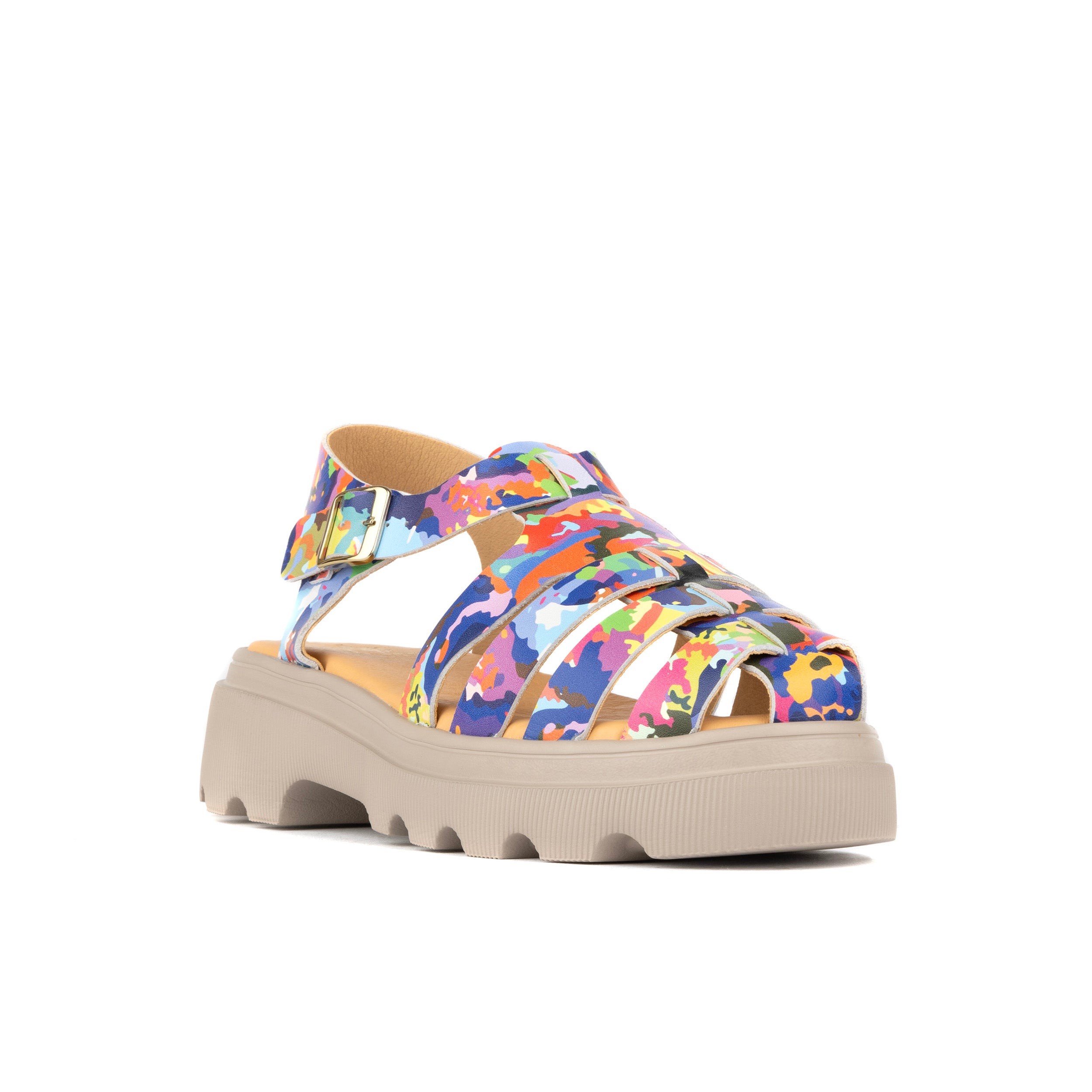 Skipper - Summer Multi - Platform Leather Fisherman Sandal