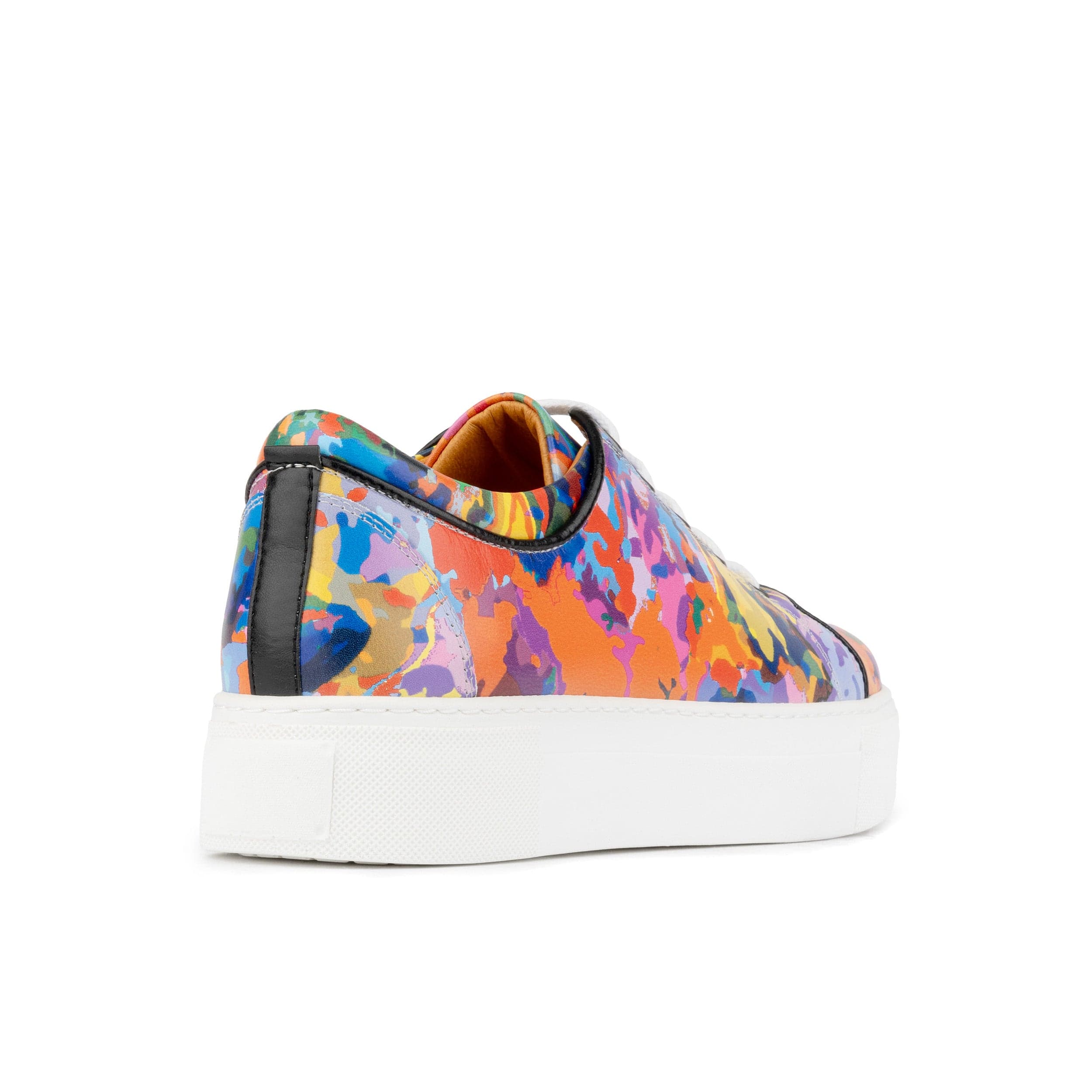 Camila - Summer Colours - Women's platform sole leather lace-up trainer