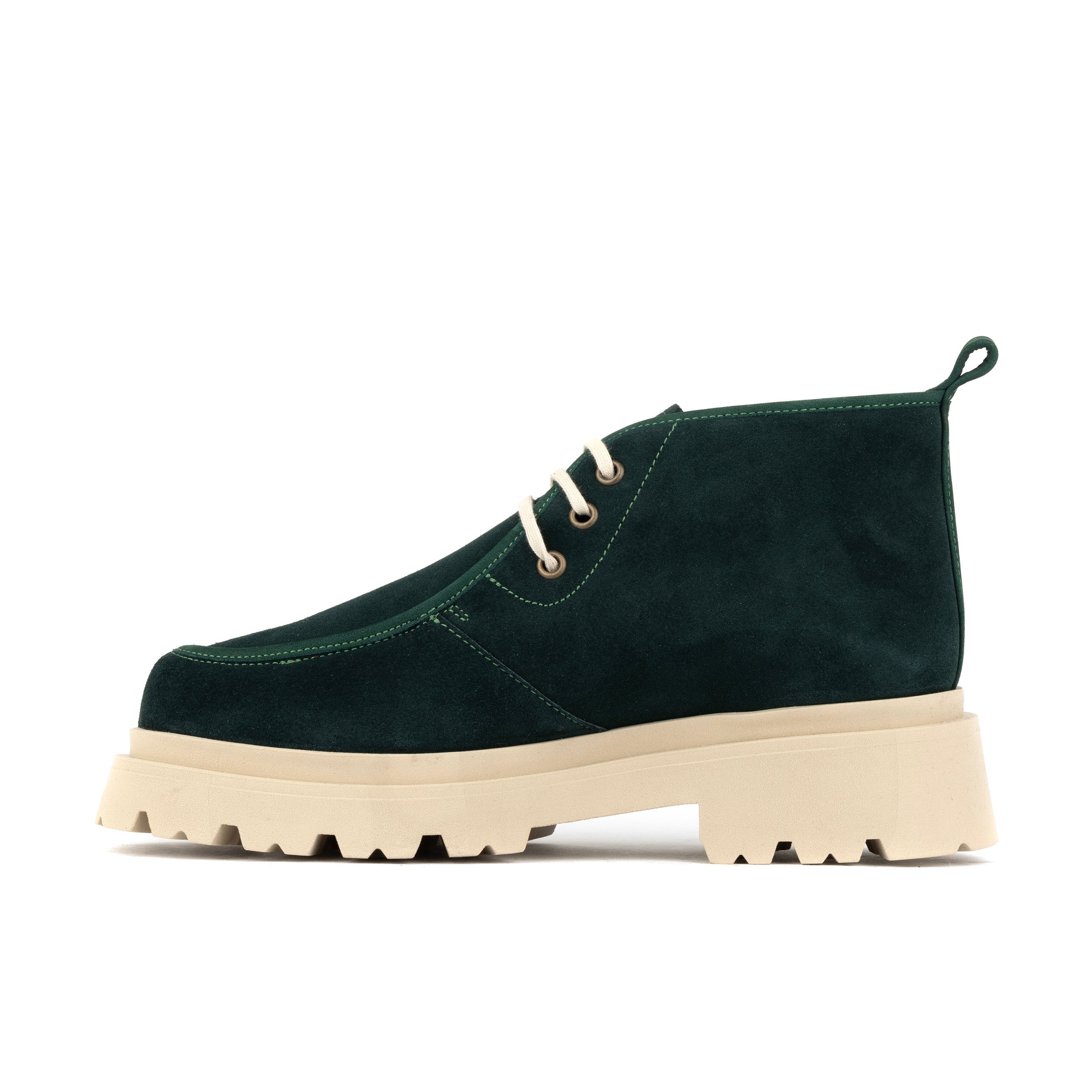 Verona - Green Suede - Women's Square Toe Chukka Boot