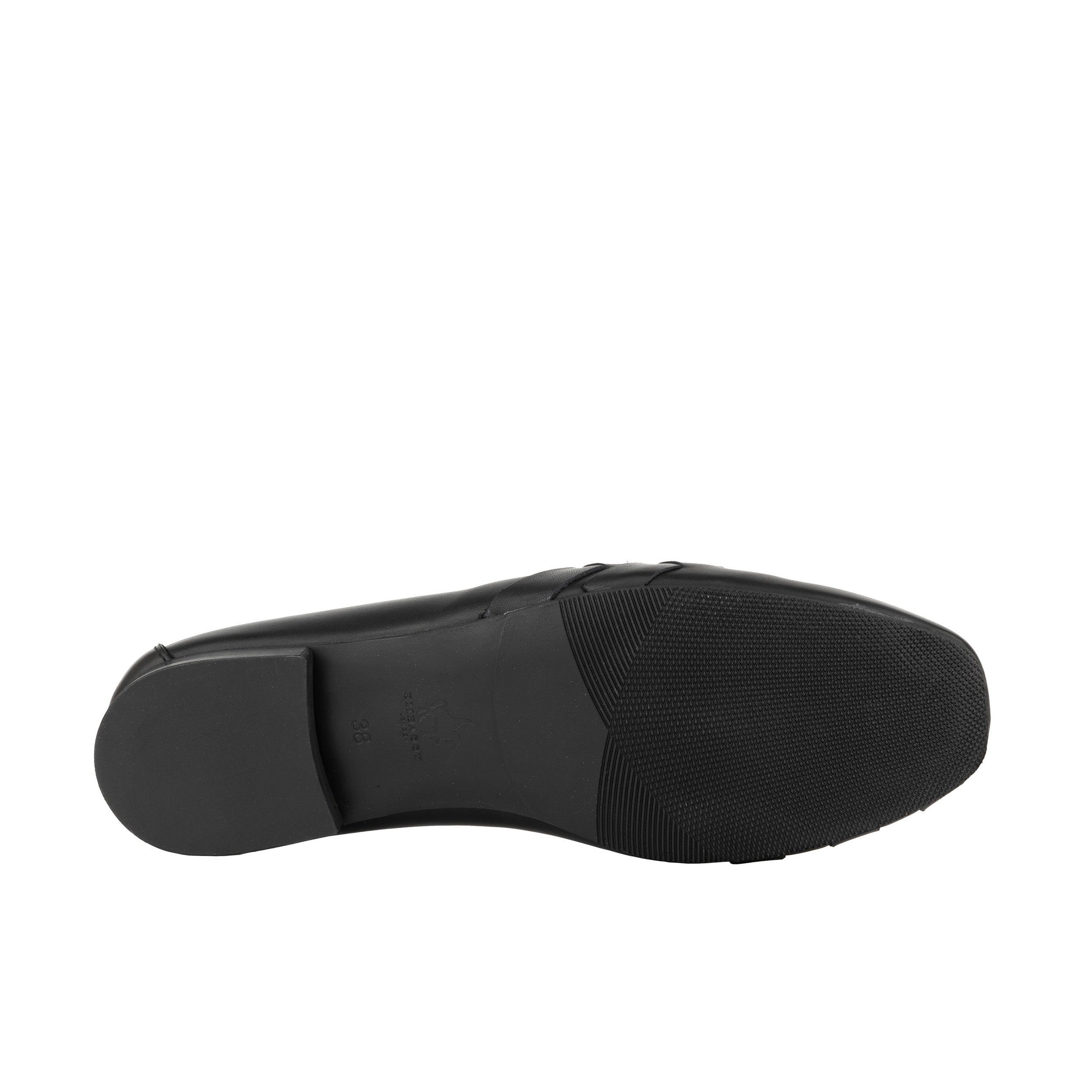 Solenne - Black - Handwoven Leather Ballet Pump