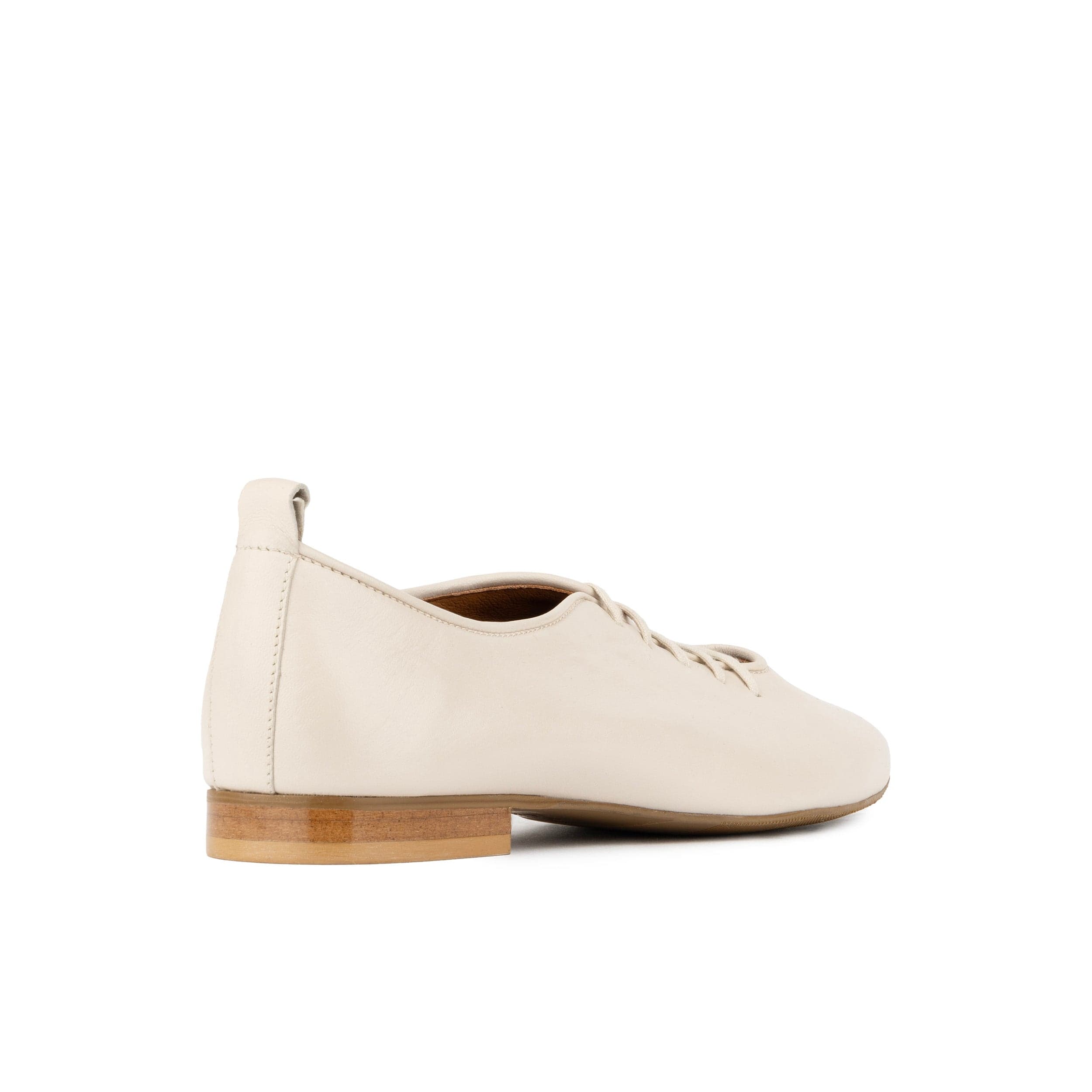 Skyline - Cream Suede - Women's Leather Lace Up Ballet Pump