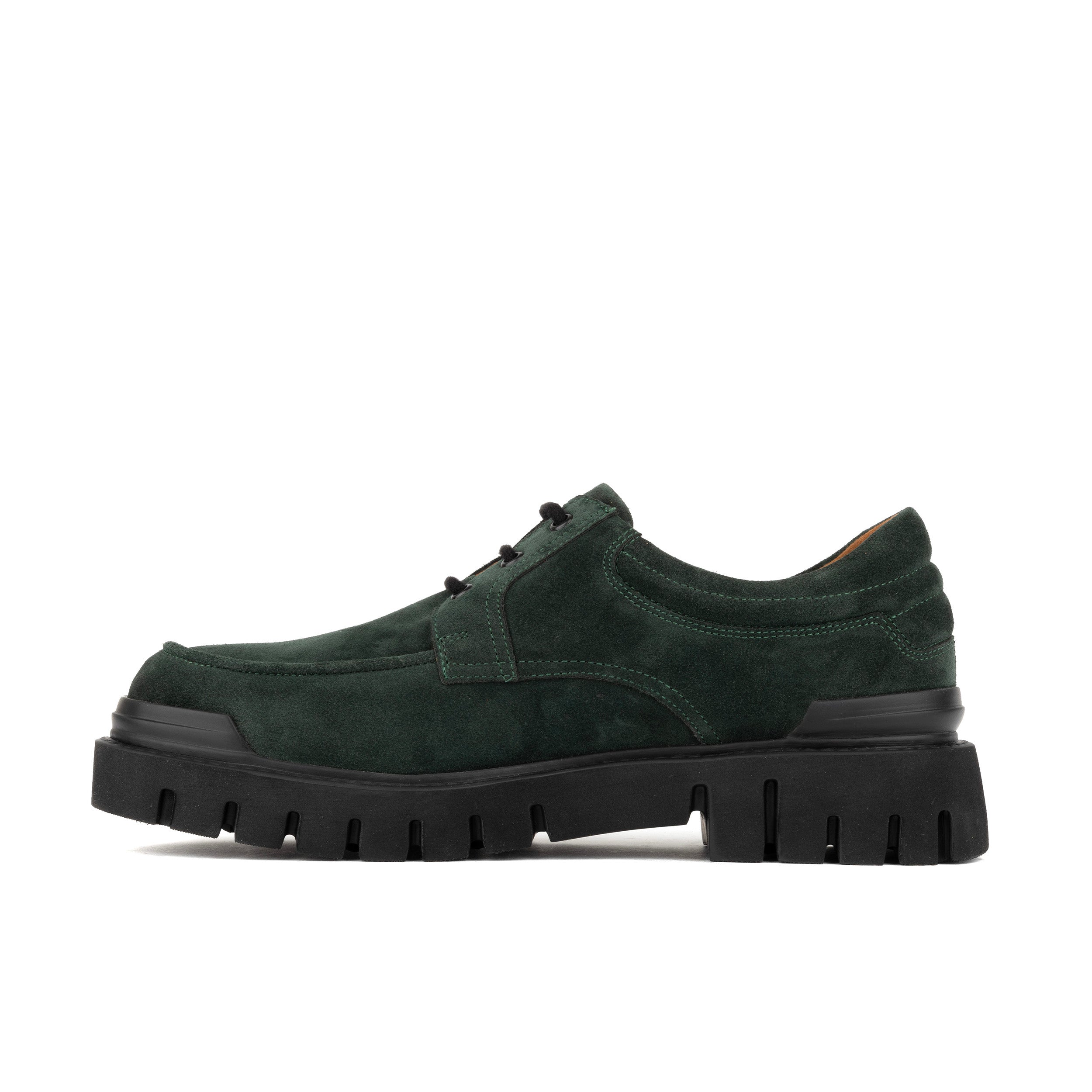 Wexley - Green Suede - Men's Chunky Moc Toe Derby Shoe