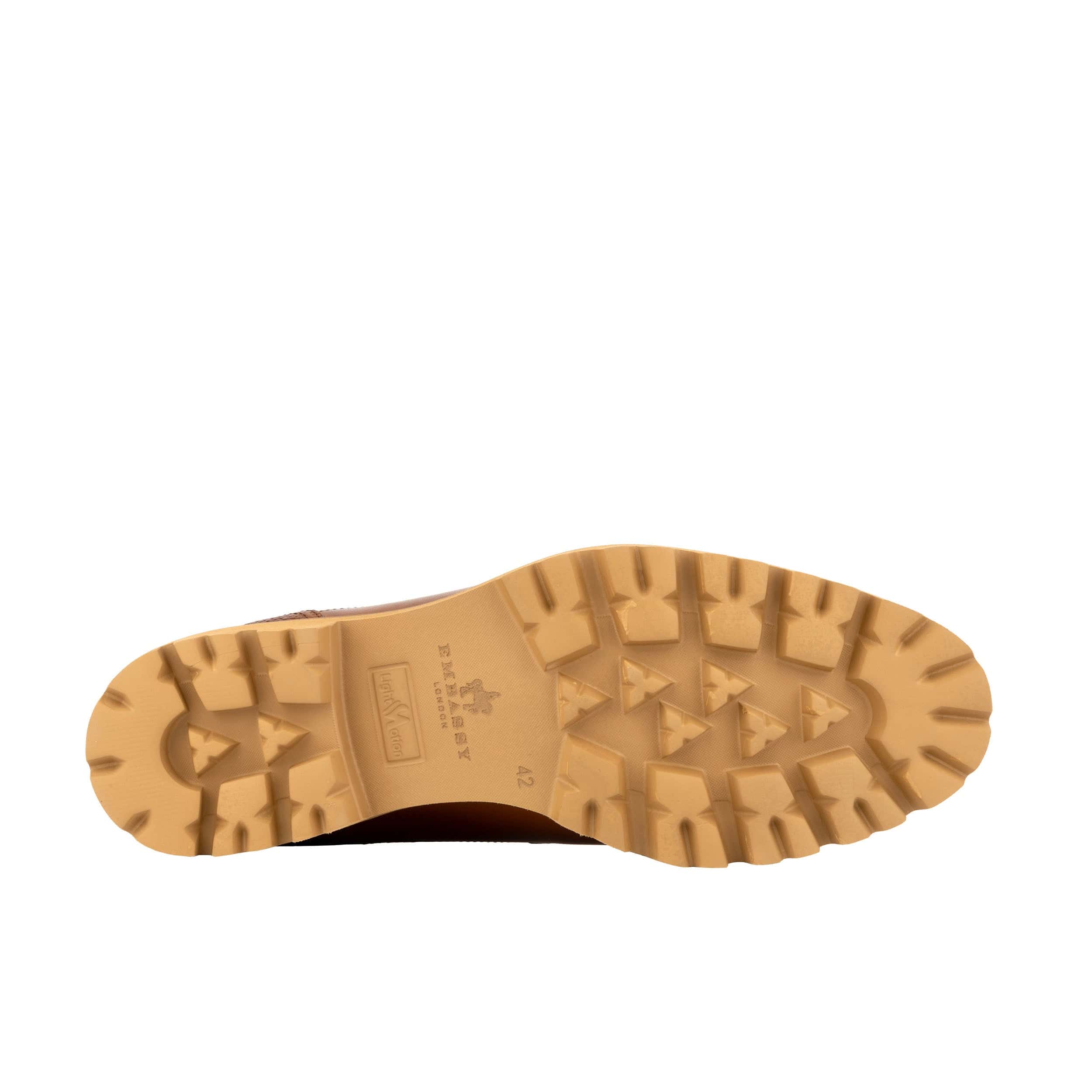 Resident - Brown & Tan - Men's leather dressy shoe with toe cap and brogue details