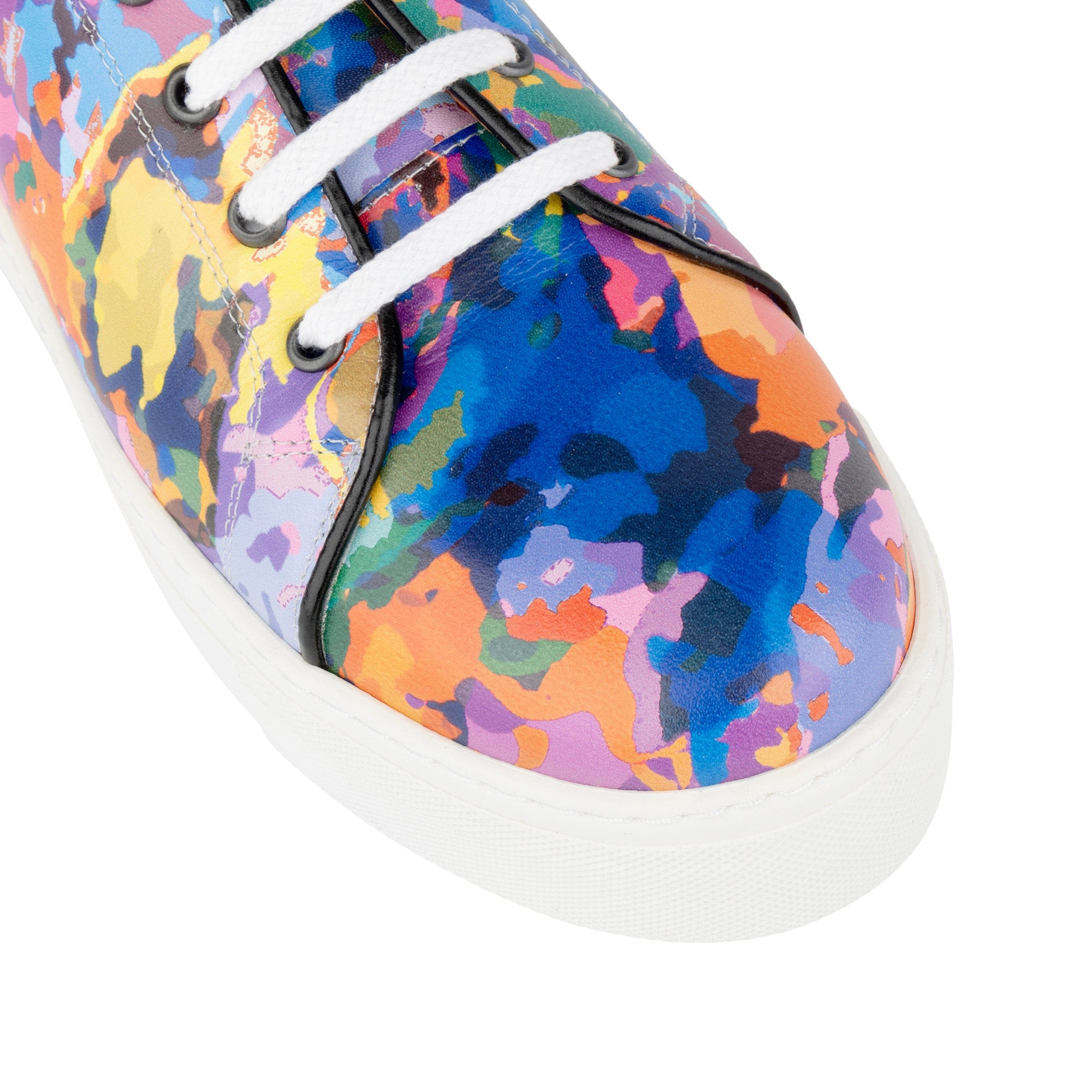 Camila - Summer Colours - Women's platform sole leather lace-up trainer