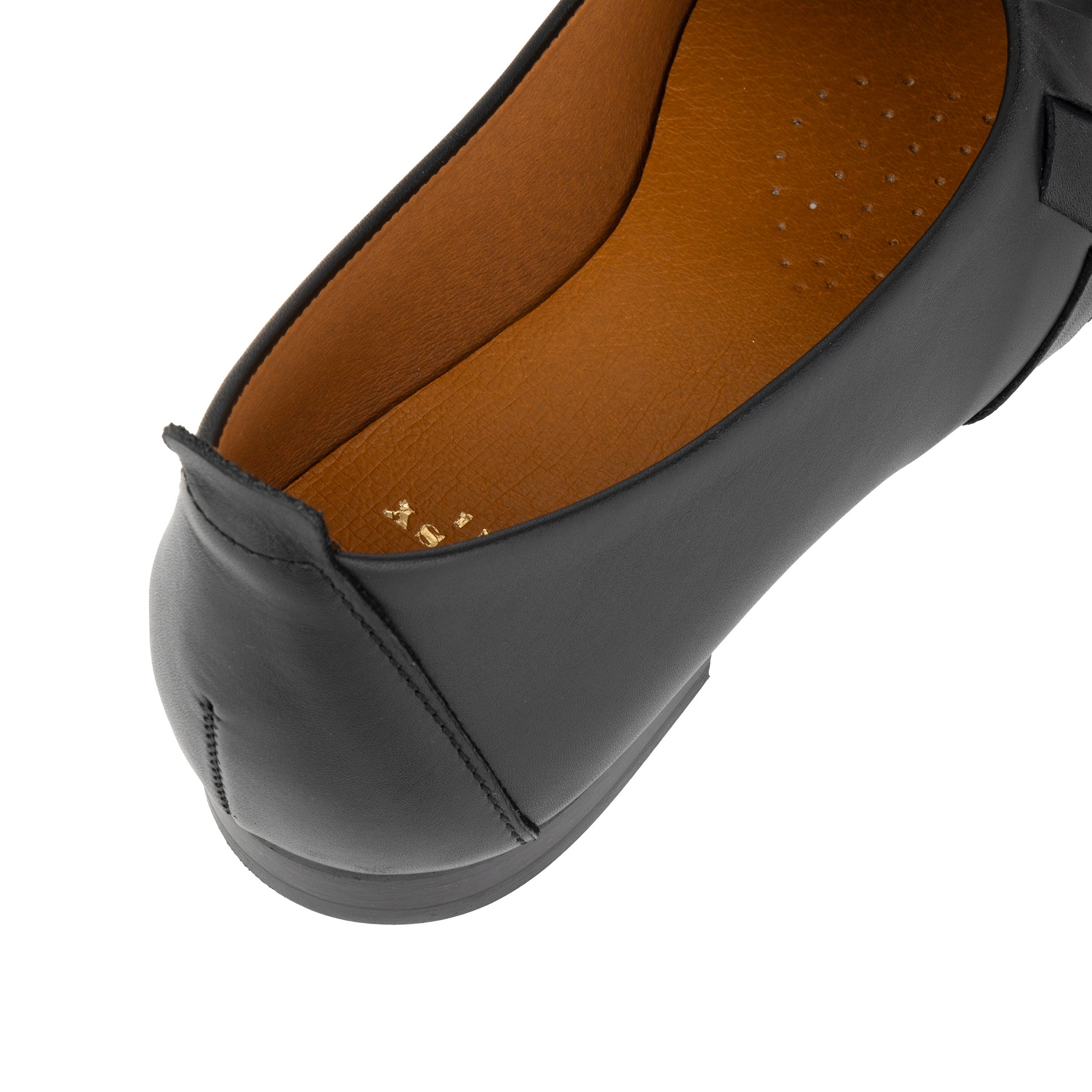 Solenne - Black - Handwoven Leather Ballet Pump