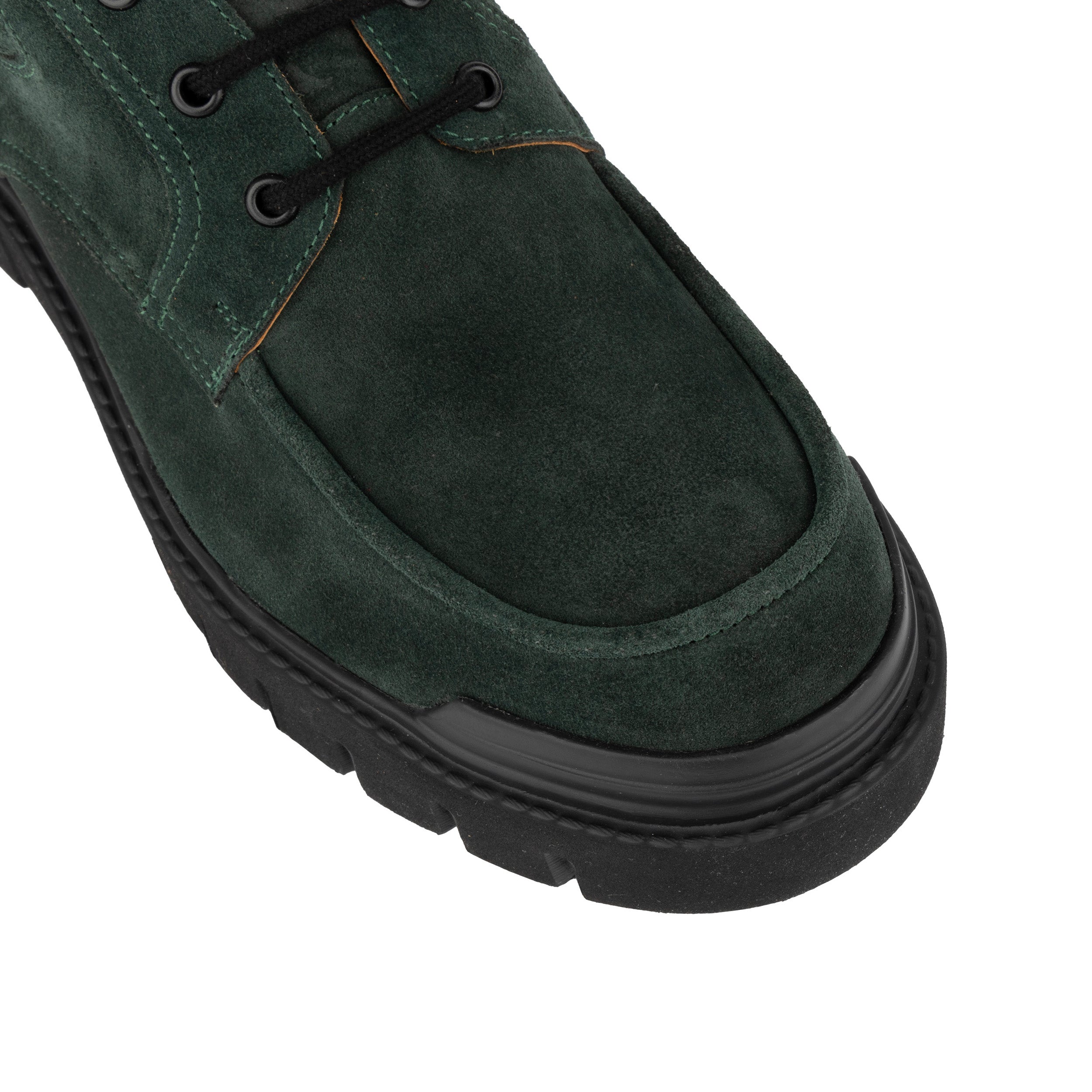 Wexley - Green Suede - Men's Chunky Moc Toe Derby Shoe