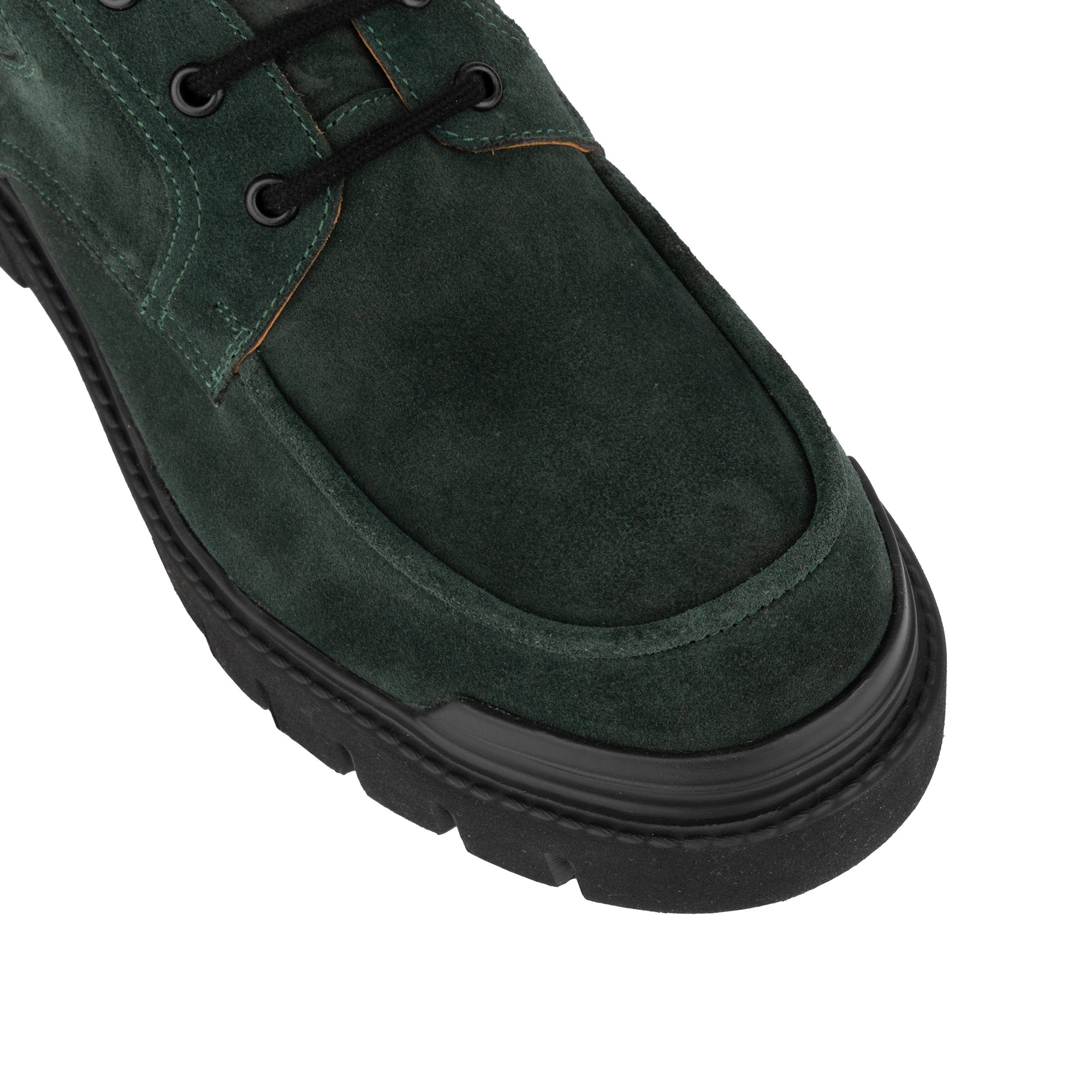 Wexley - Green Suede - Men's Chunky Moc Toe Derby Shoe