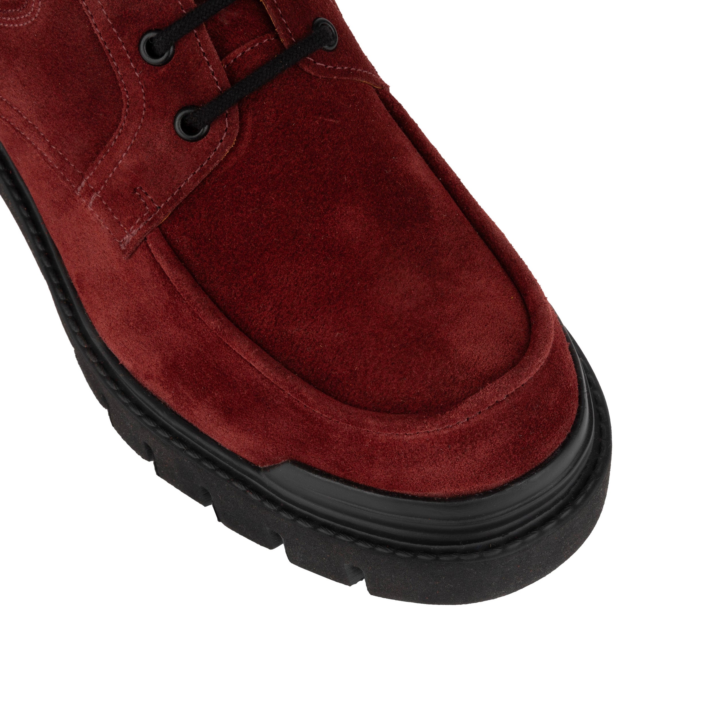 Wexley - Red Suede - Men's Chunky Moc Toe Derby Shoe