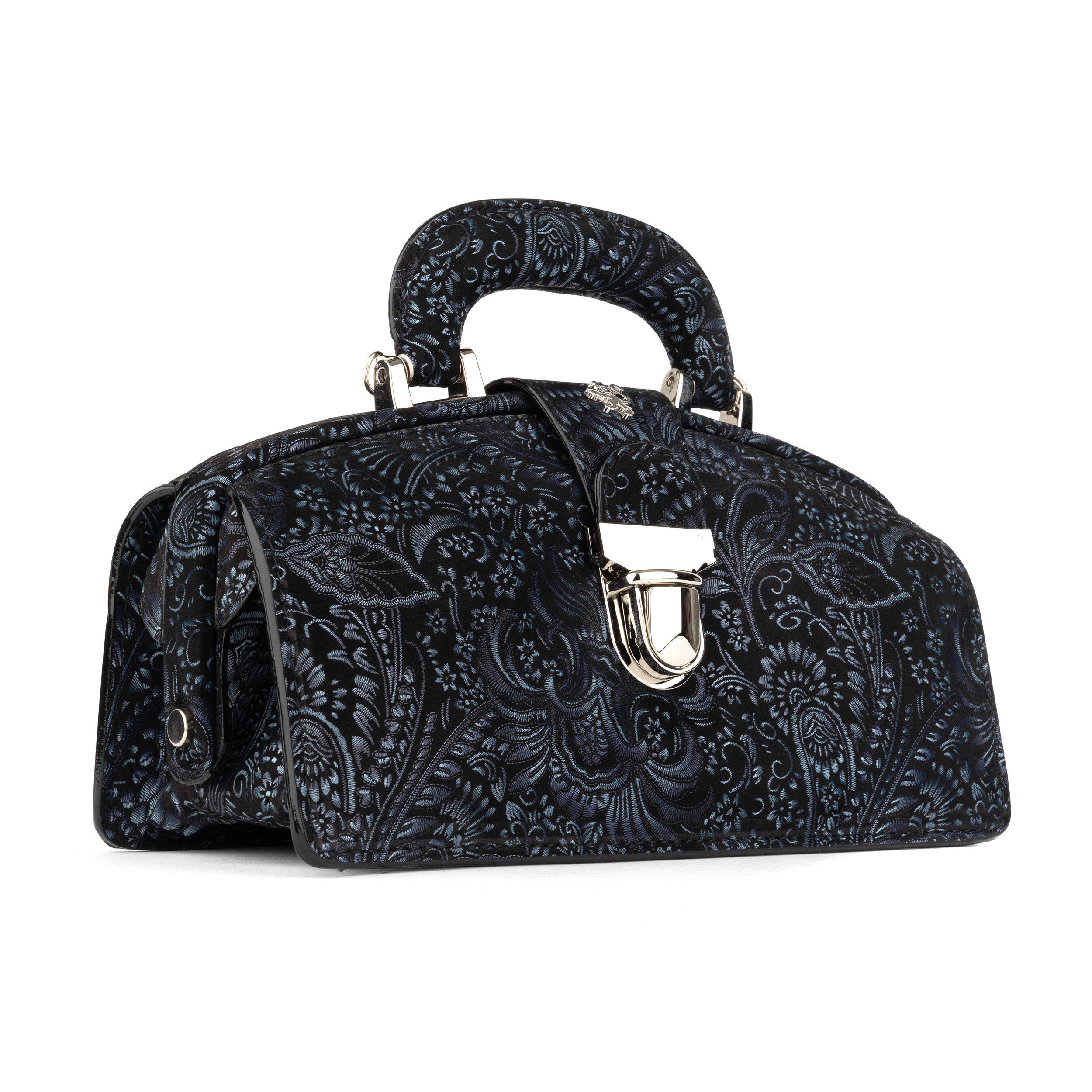 Gazelle - Black & Blue & Silver Floral