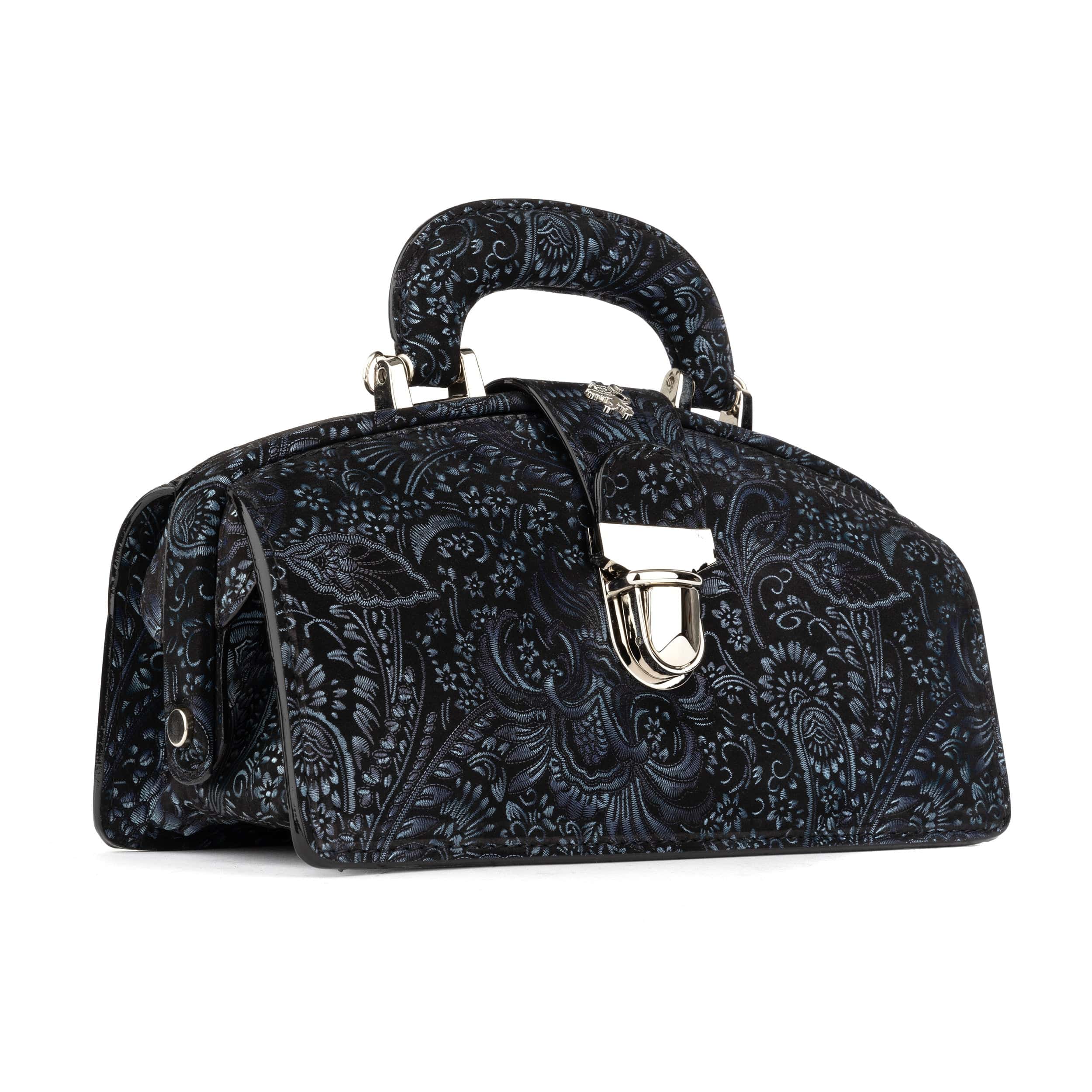 Gazelle - Black & Blue & Silver Floral