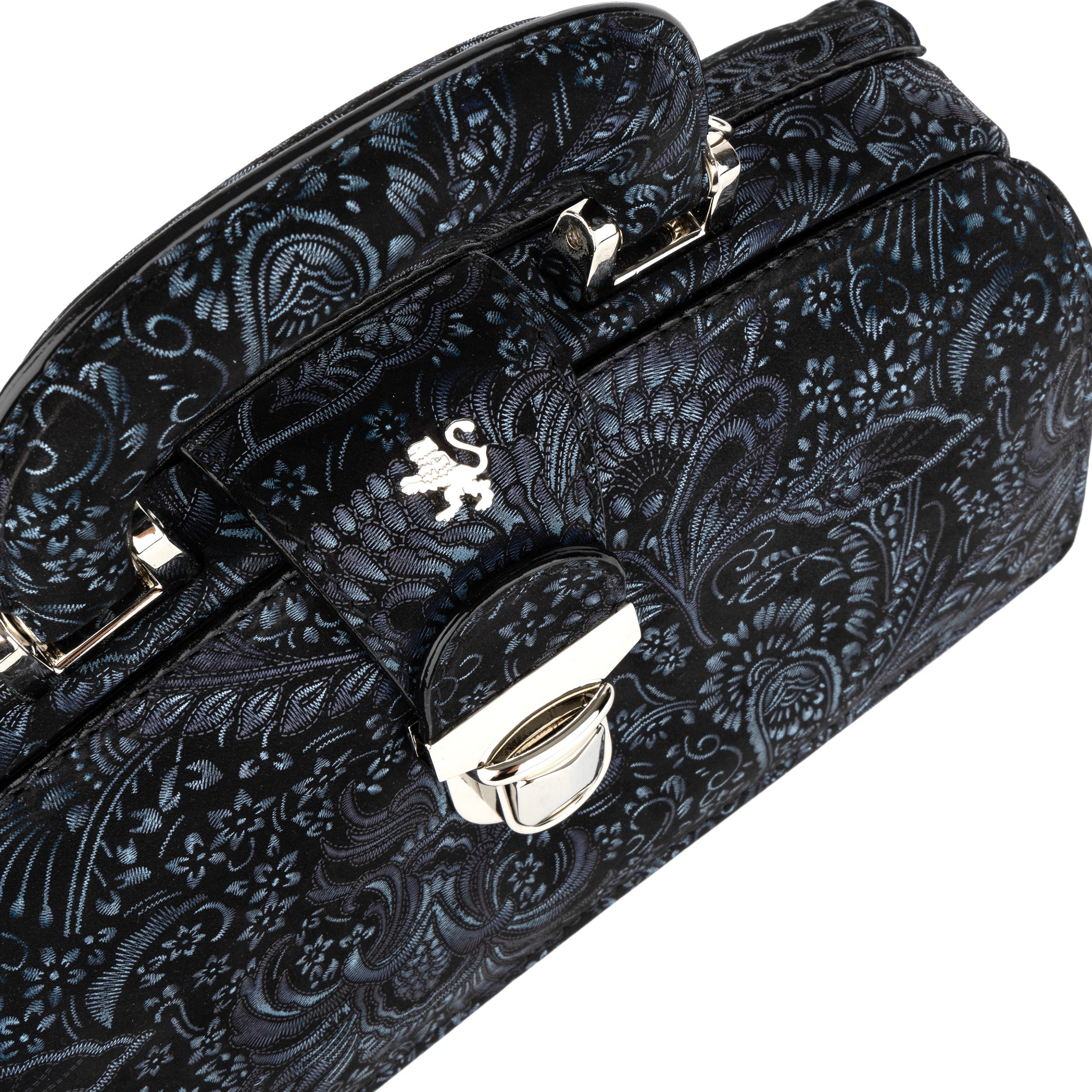 Gazelle - Black & Blue & Silver Floral