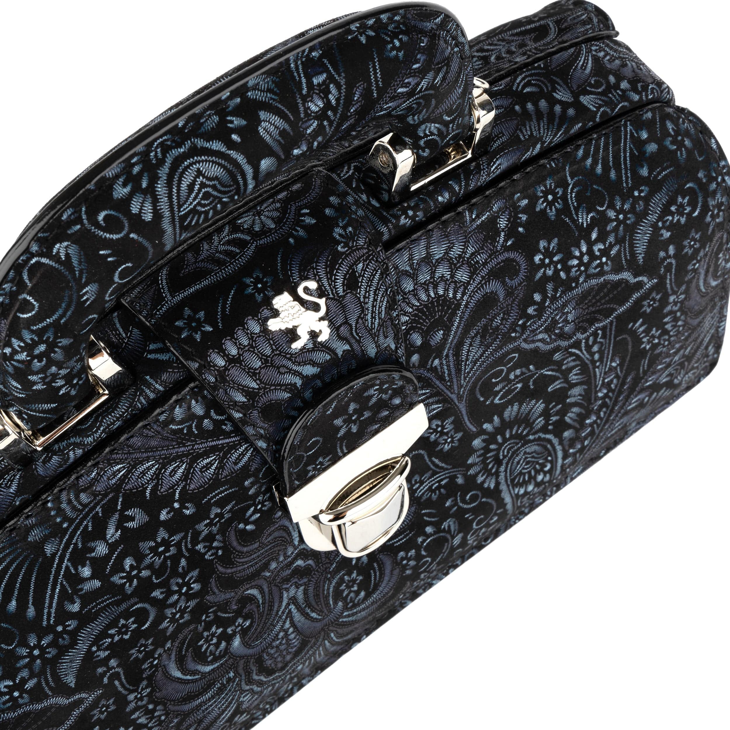 Gazelle - Black & Blue & Silver Floral