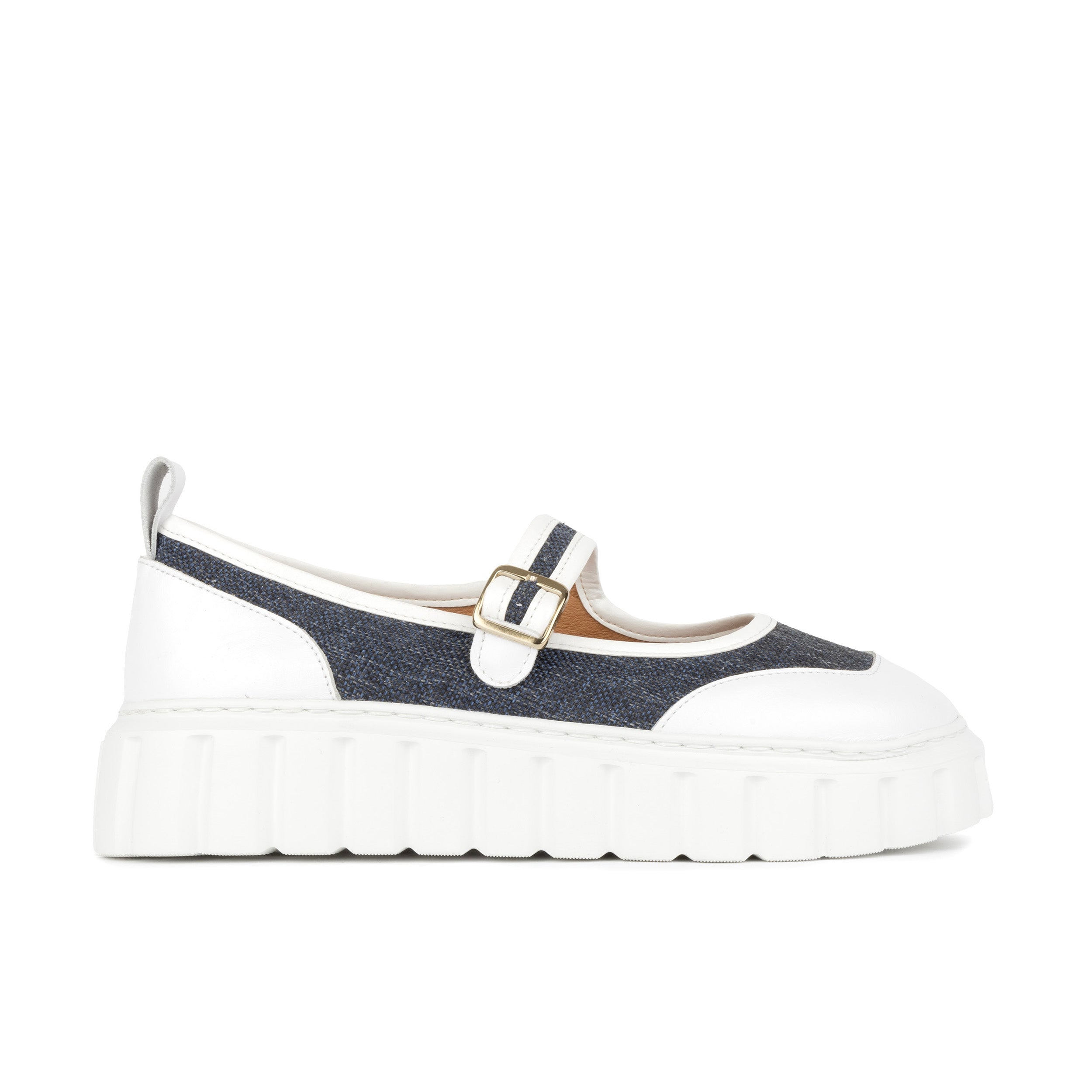 Sophie - Denim - Women's Suede & Denim Mary-Jane Trainer