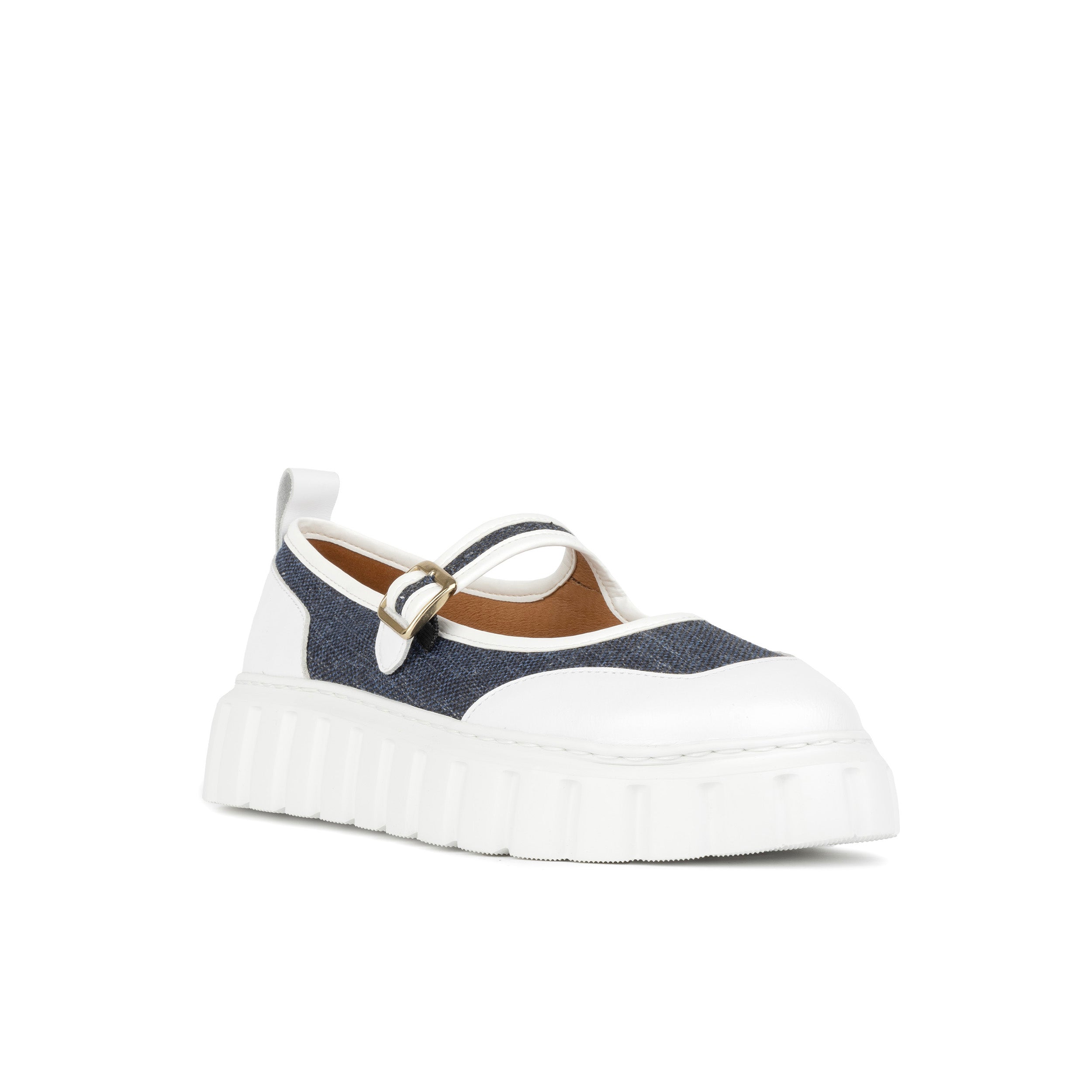 Sophie - Denim - Women's Suede & Denim Mary-Jane Trainer