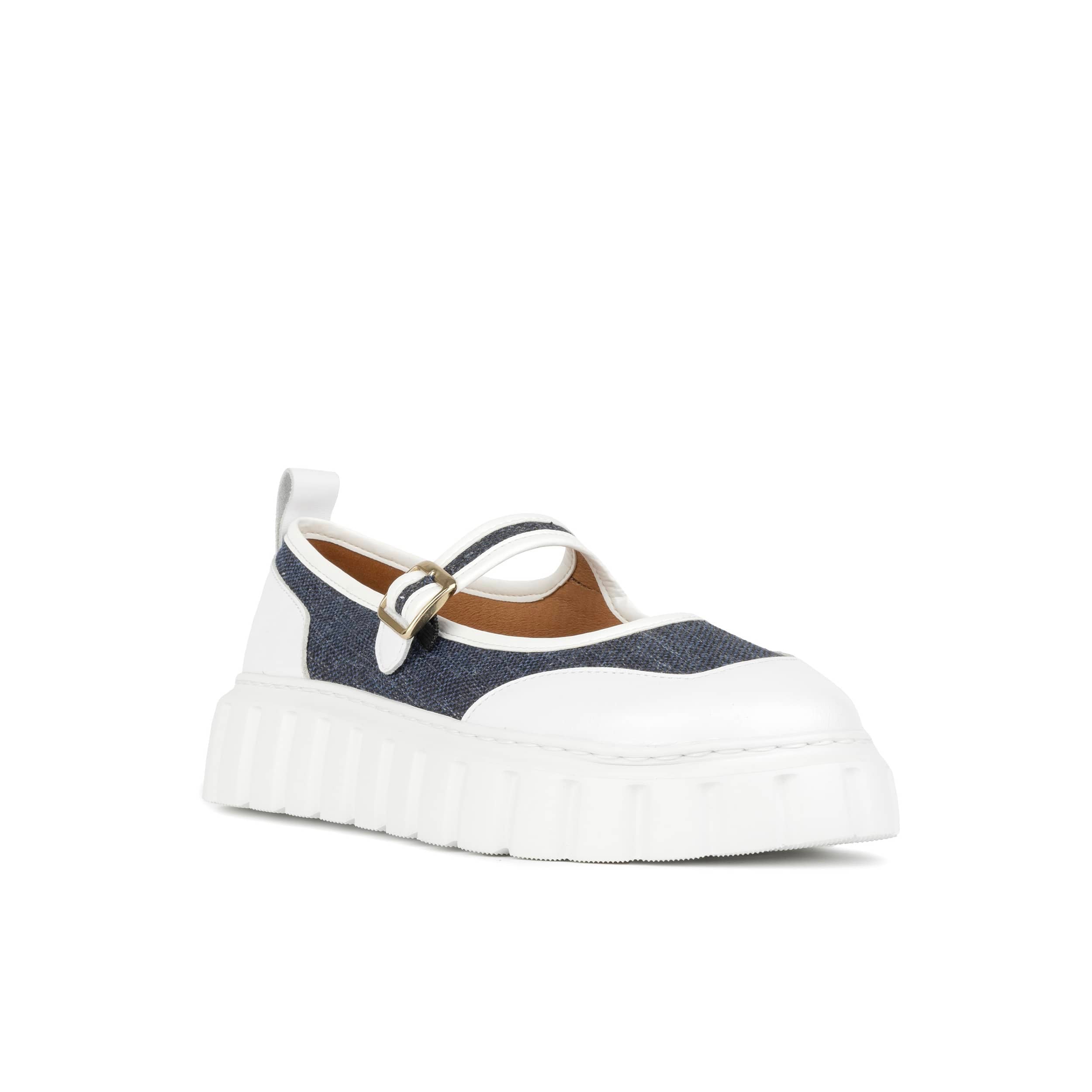 Sophie - Denim - Women's Suede & Denim Mary-Jane Trainer