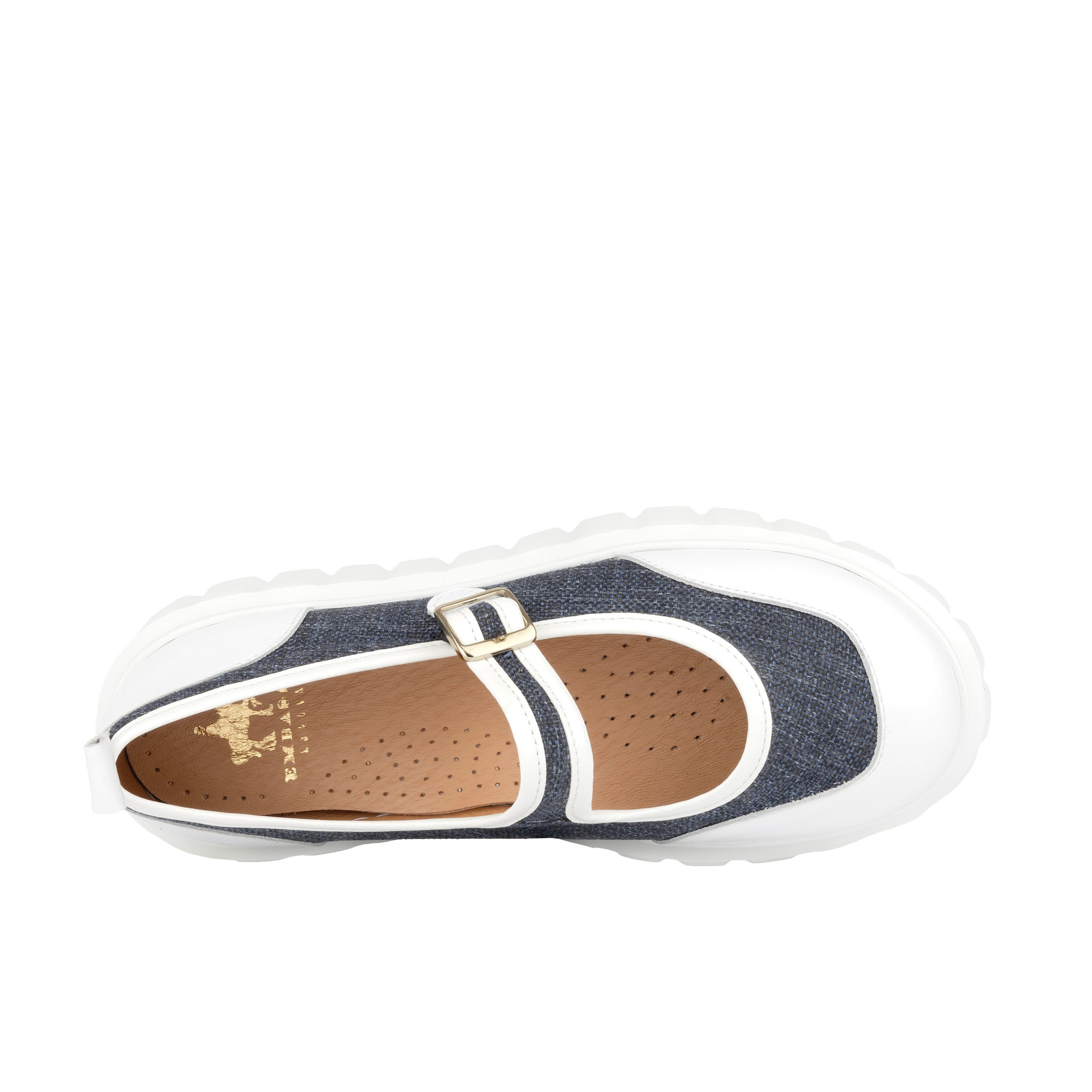 Sophie - Denim - Women's Suede & Denim Mary-Jane Trainer