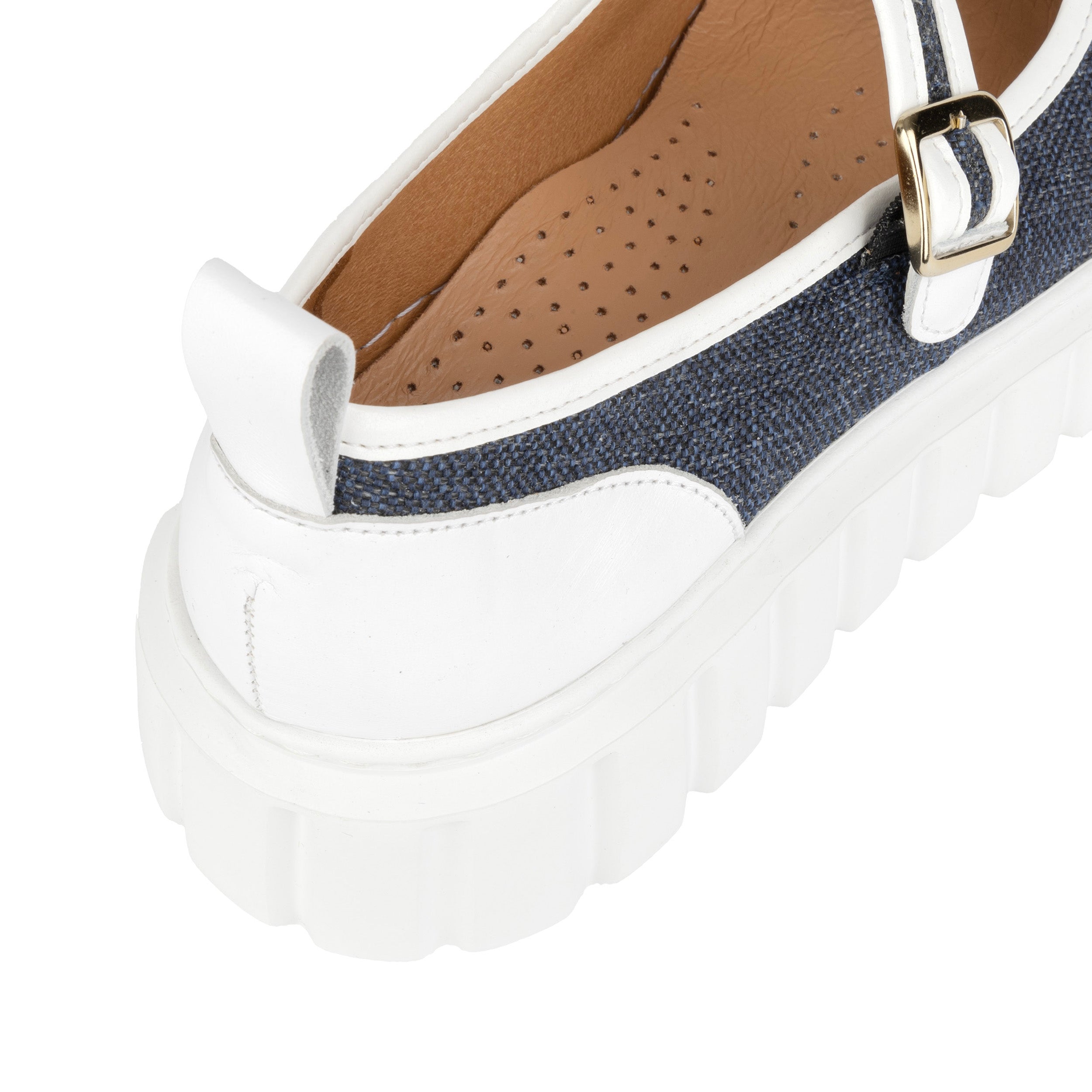 Sophie - Denim - Women's Suede & Denim Mary-Jane Trainer