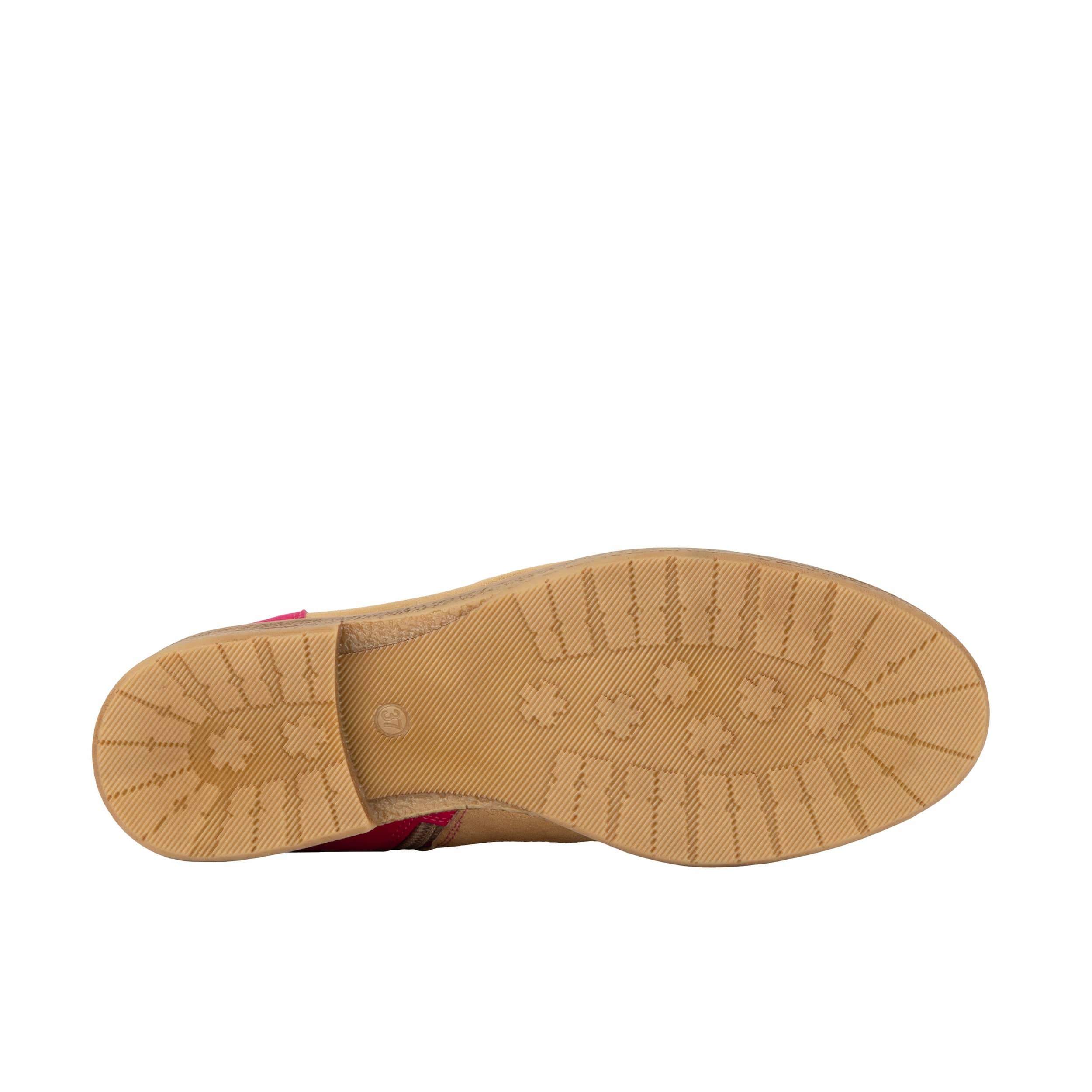 Hatter - Pink & Gold Stripes - Women's Leather Ankle Lace-up Boot