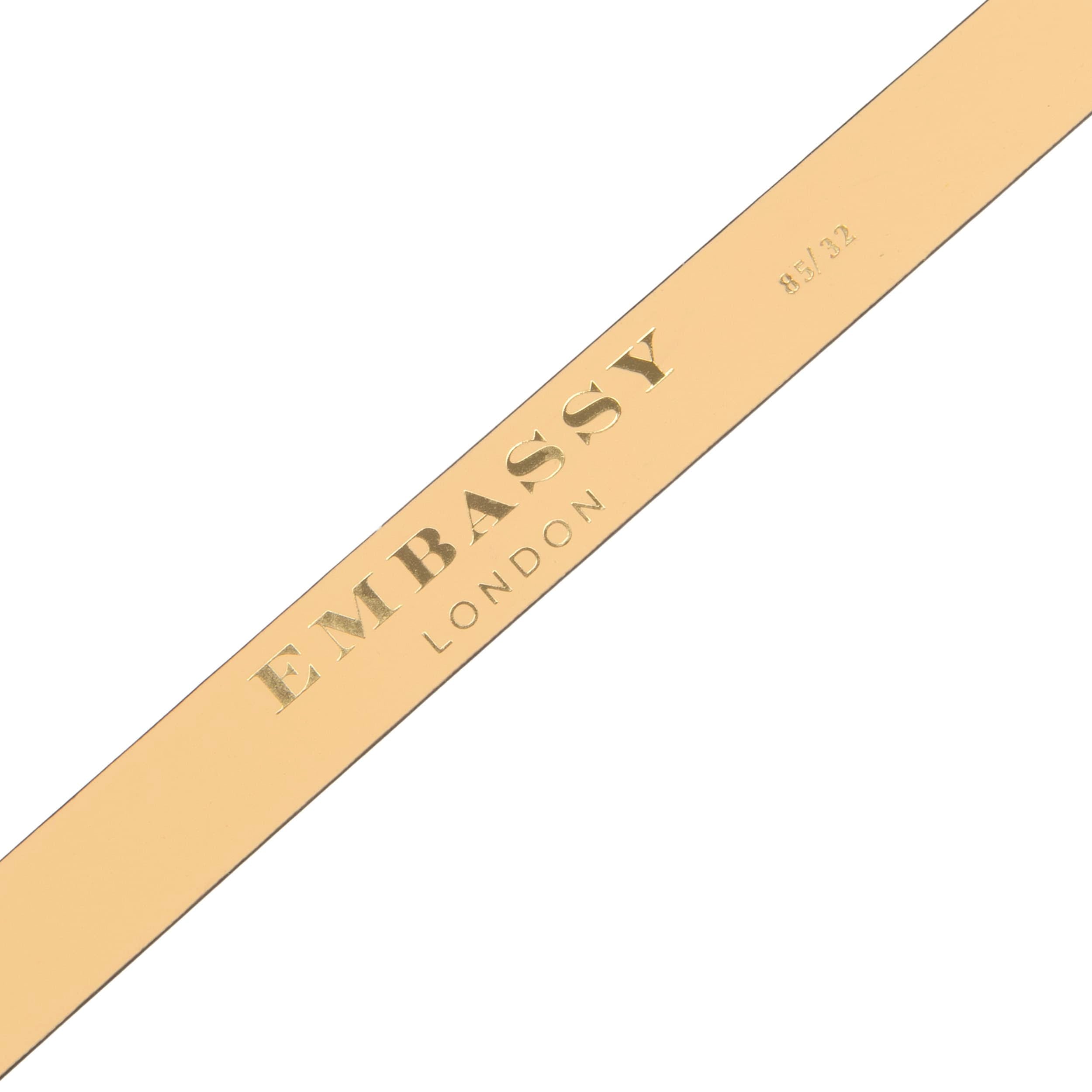 Emma - Black & White Hexa - Women's Italian leather belt