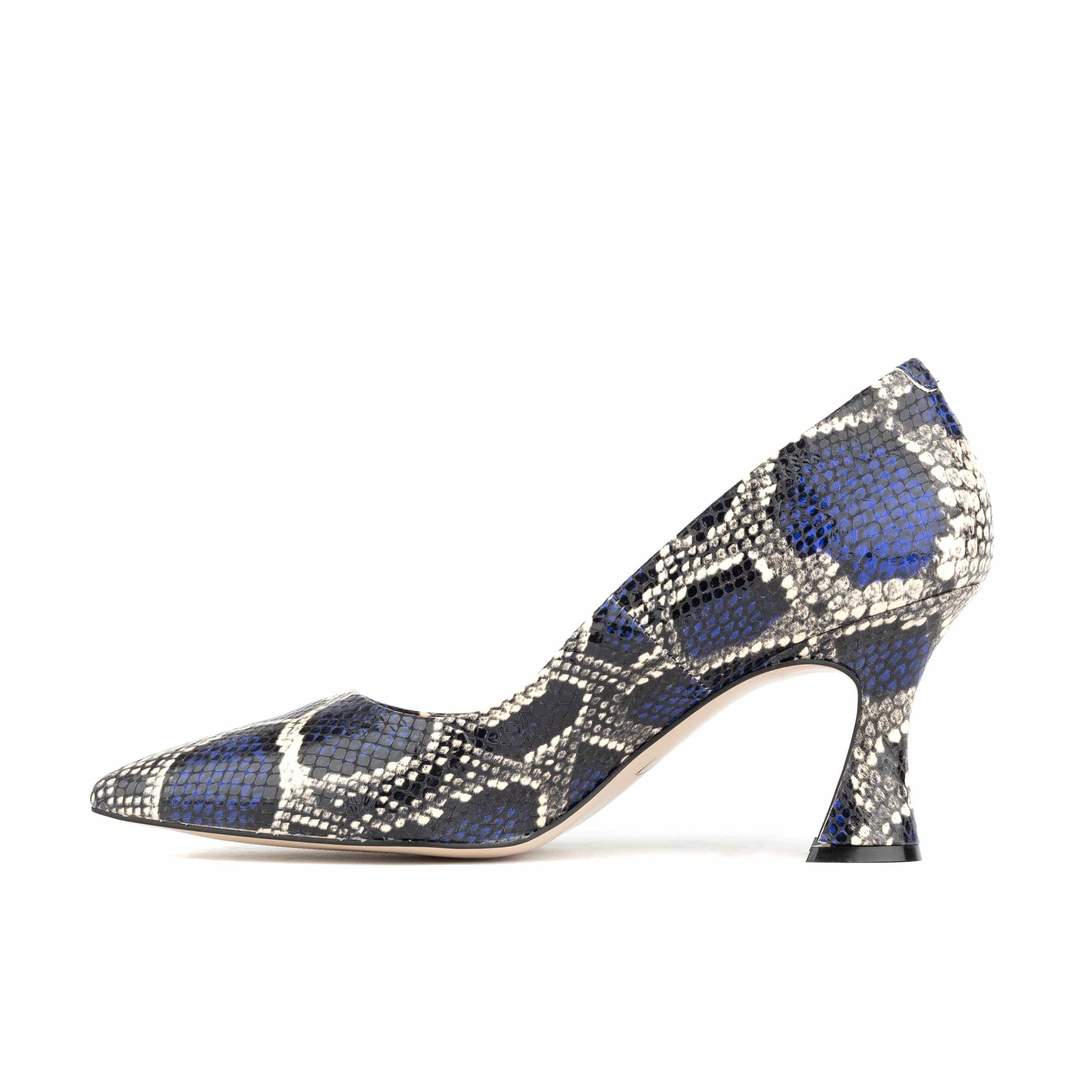Sophia Hollywood - Blue Snake - Women’s Blue Snakeskin Leather Pointed Pump