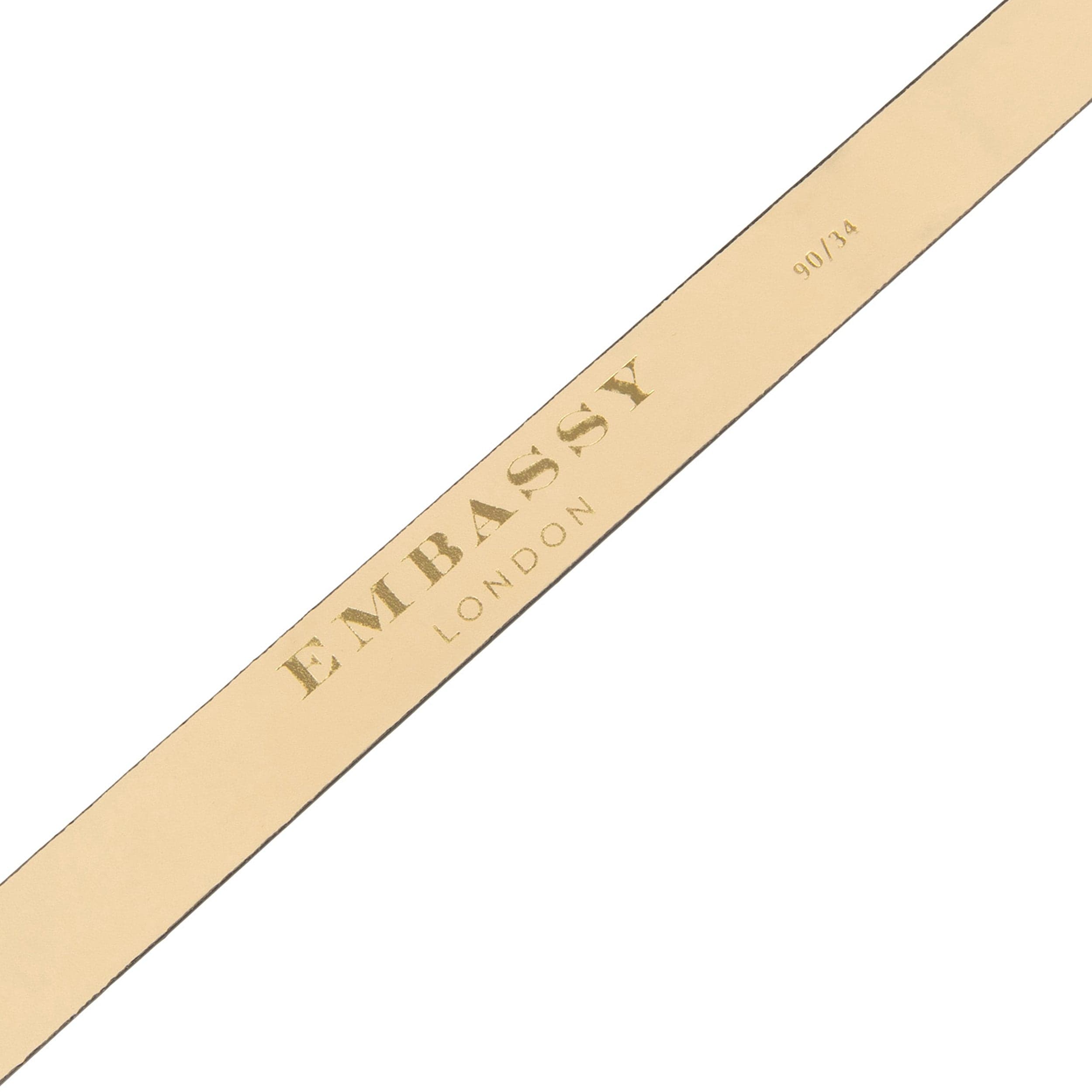 Emma - Black & Gold - Women's Italian leather belt
