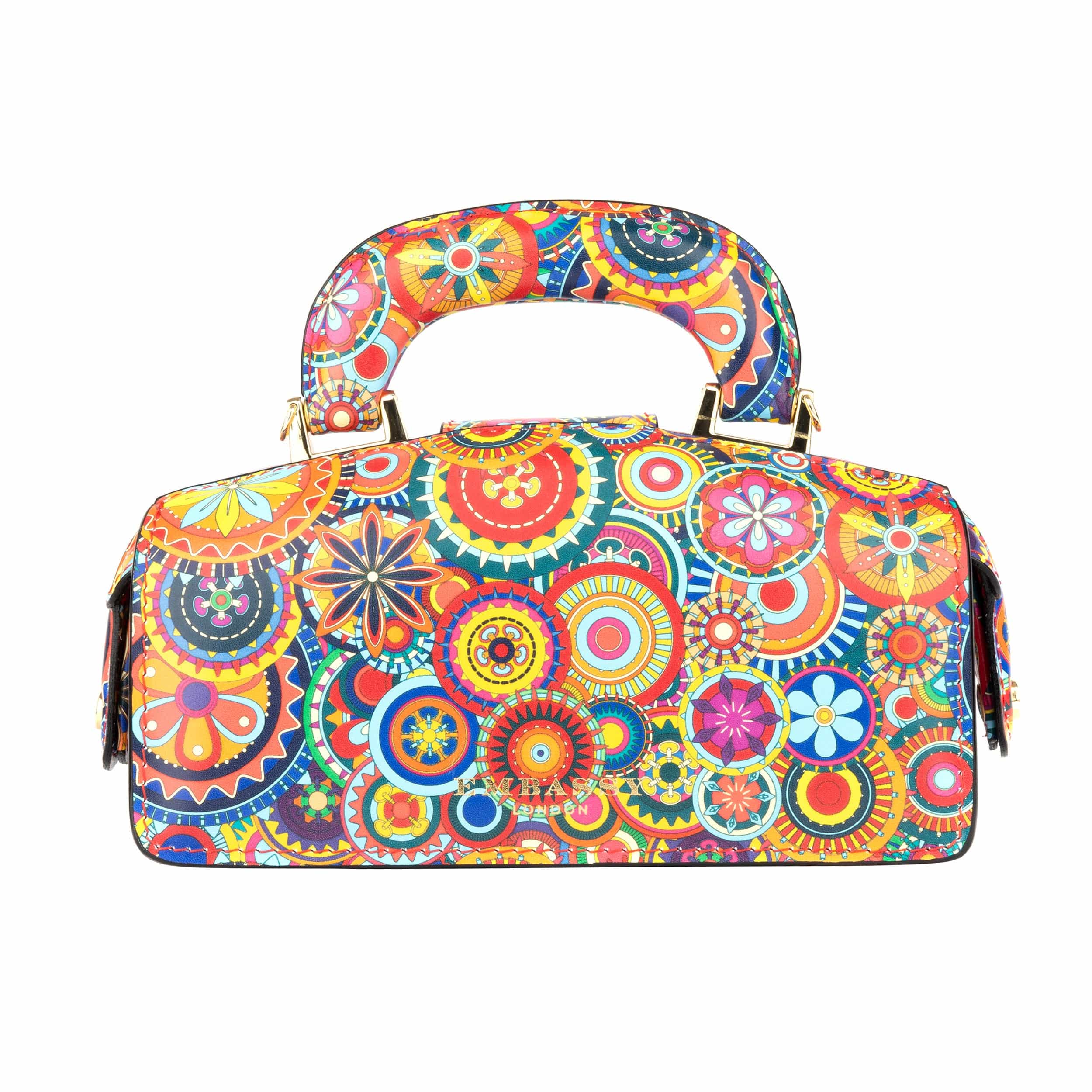 Gazelle Mini - Signature Print - Women's mini bowling bag with handle and strap