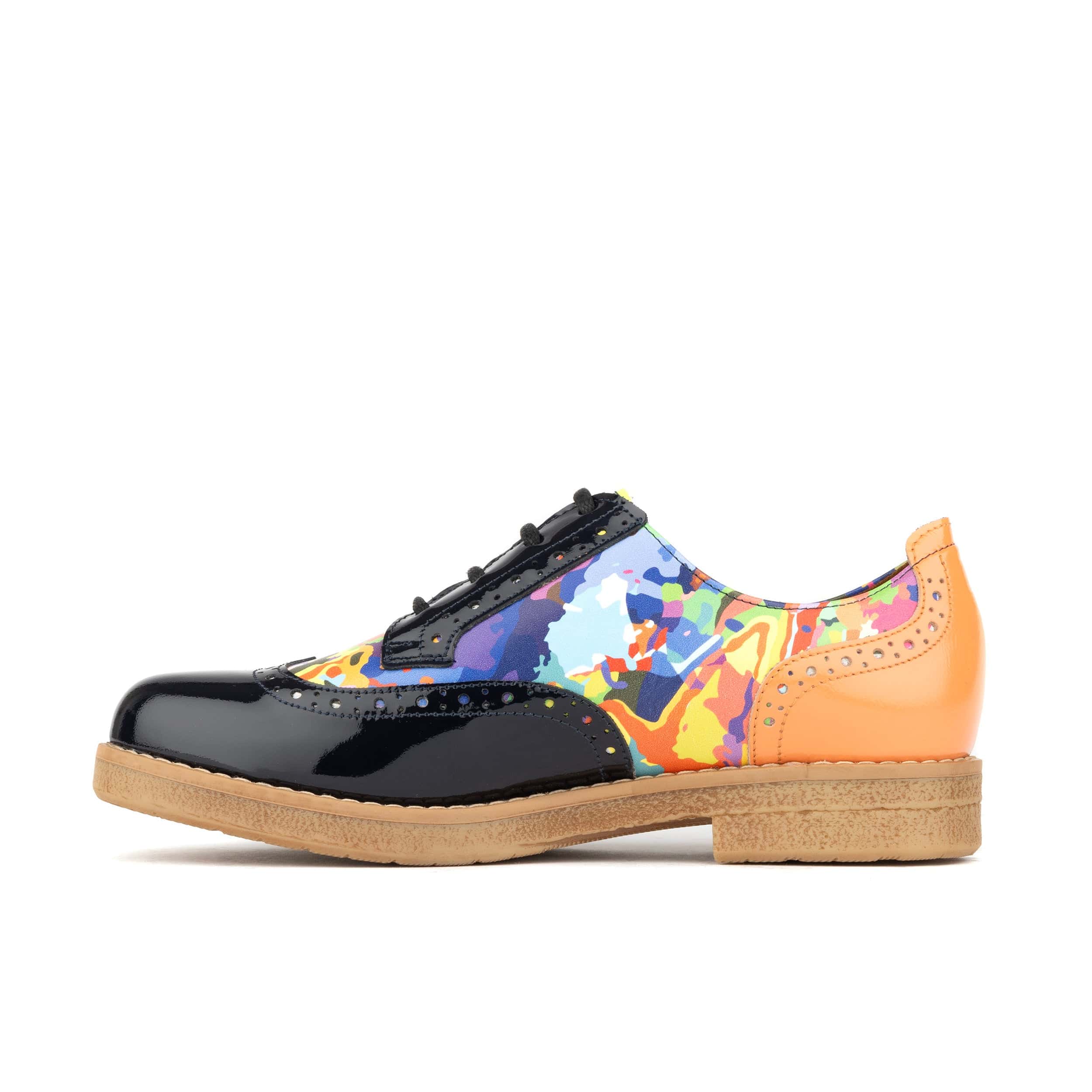 The Artist - Summer Colours - Women's leather lace-up shoe with brogue detailing