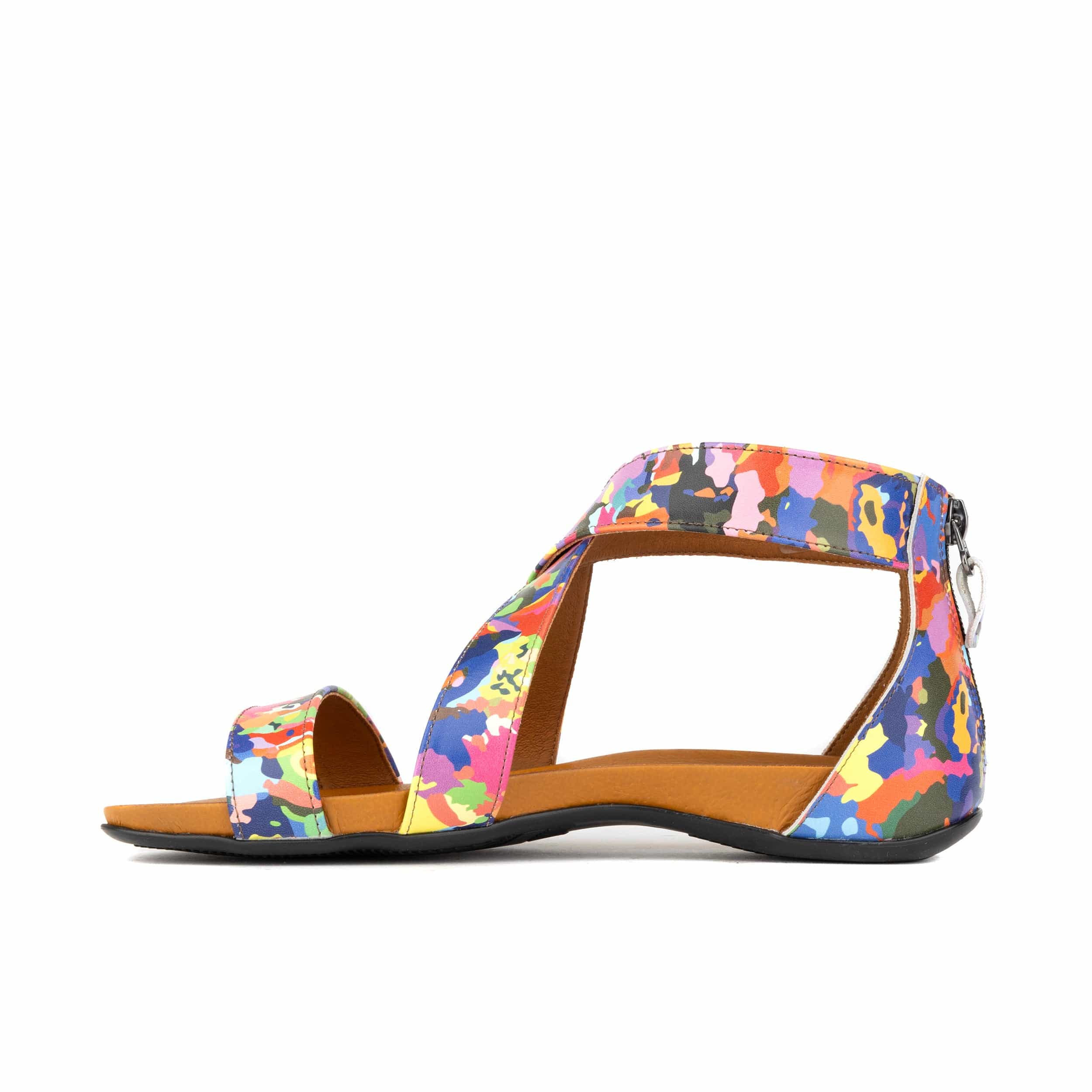 Isabella - Summer Colours - Women's cross strap sandal with covered heel